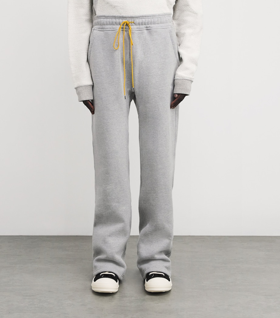 Rhude Mens Cotton Classique Sweatpants Heather Gray Image 3