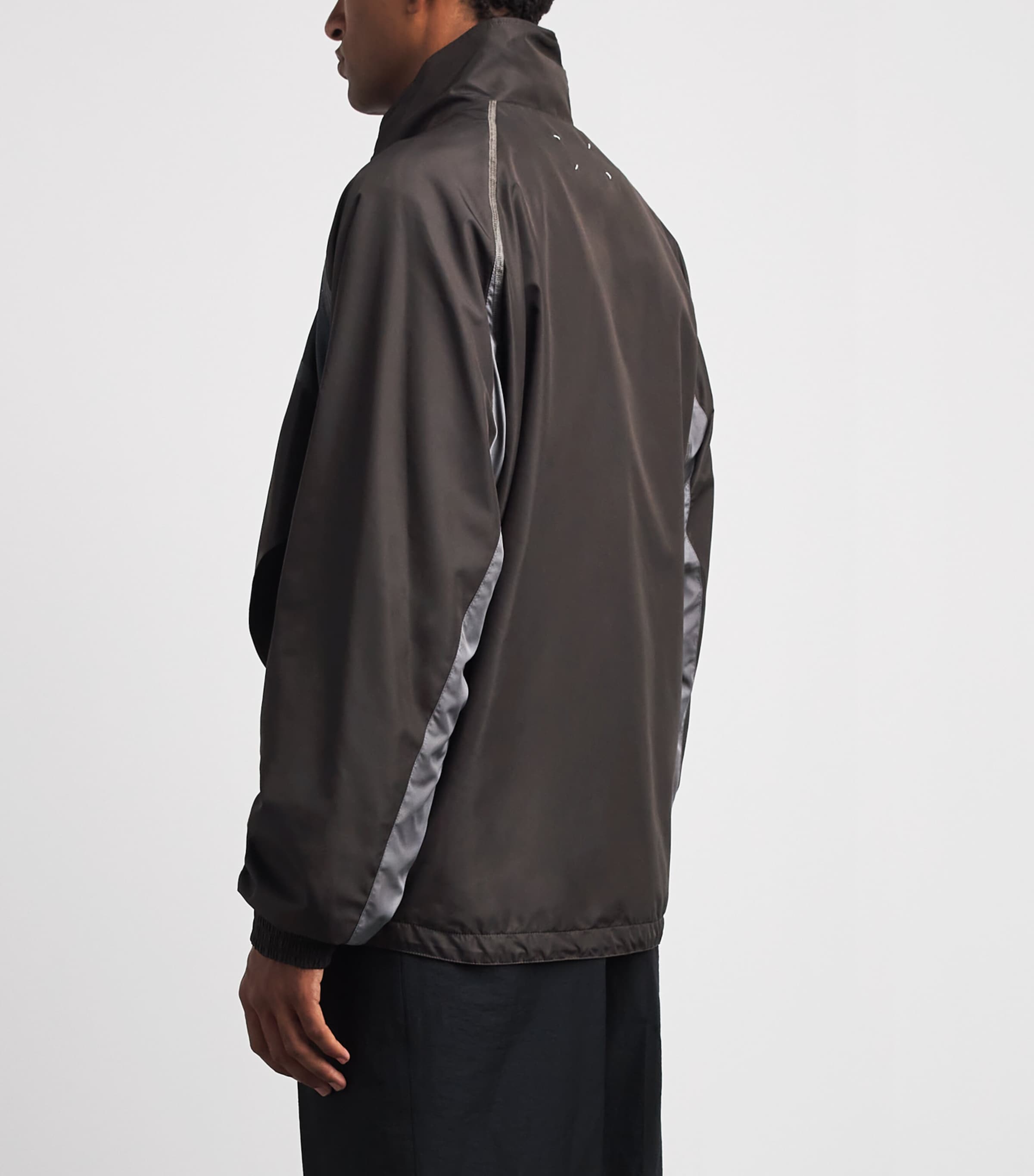 Maison Margiela Mens Contrast Panel Track jacket Dark Brown Image 5