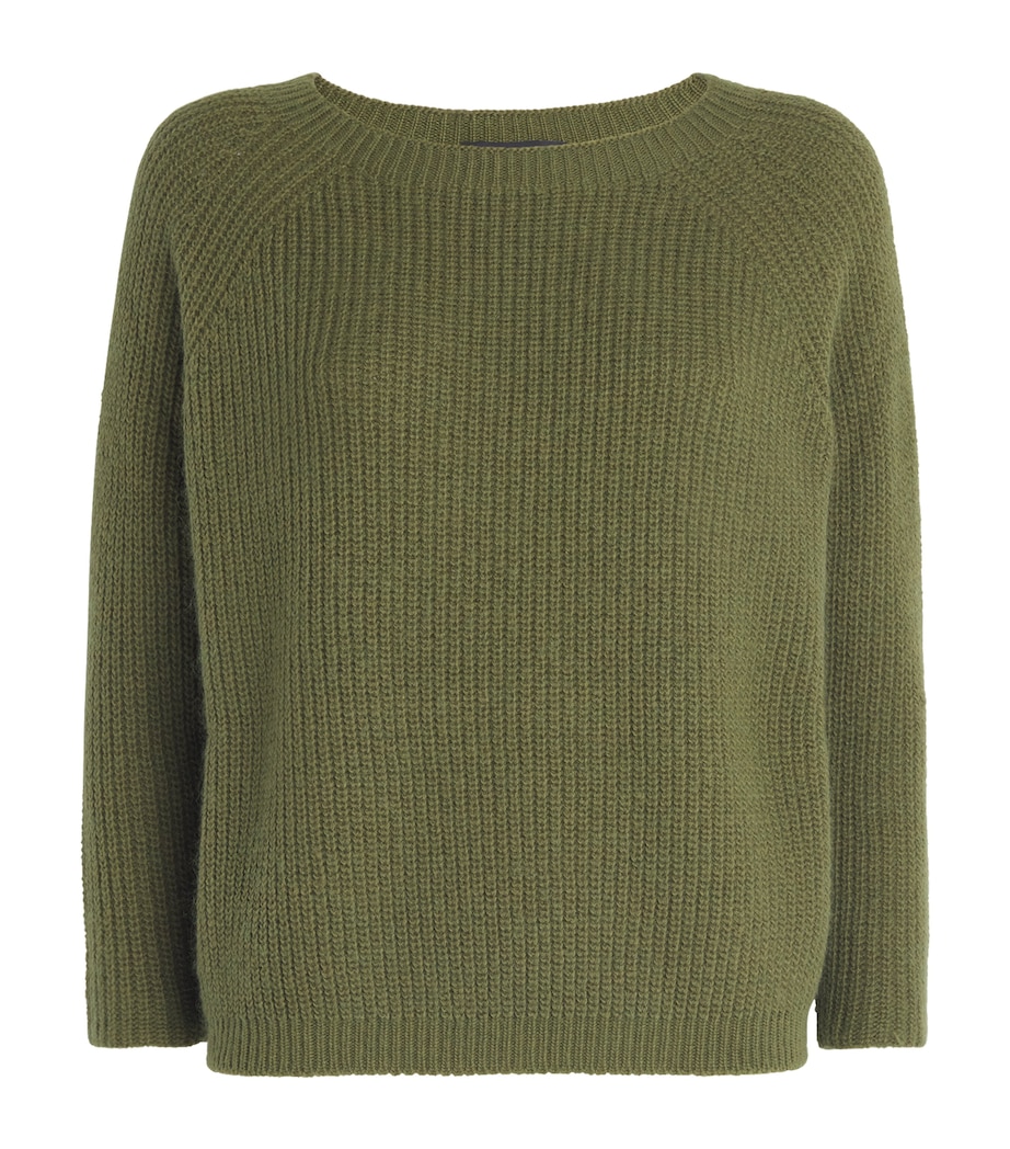 Round-Neck Sweater OLIVE GREEN Image 1