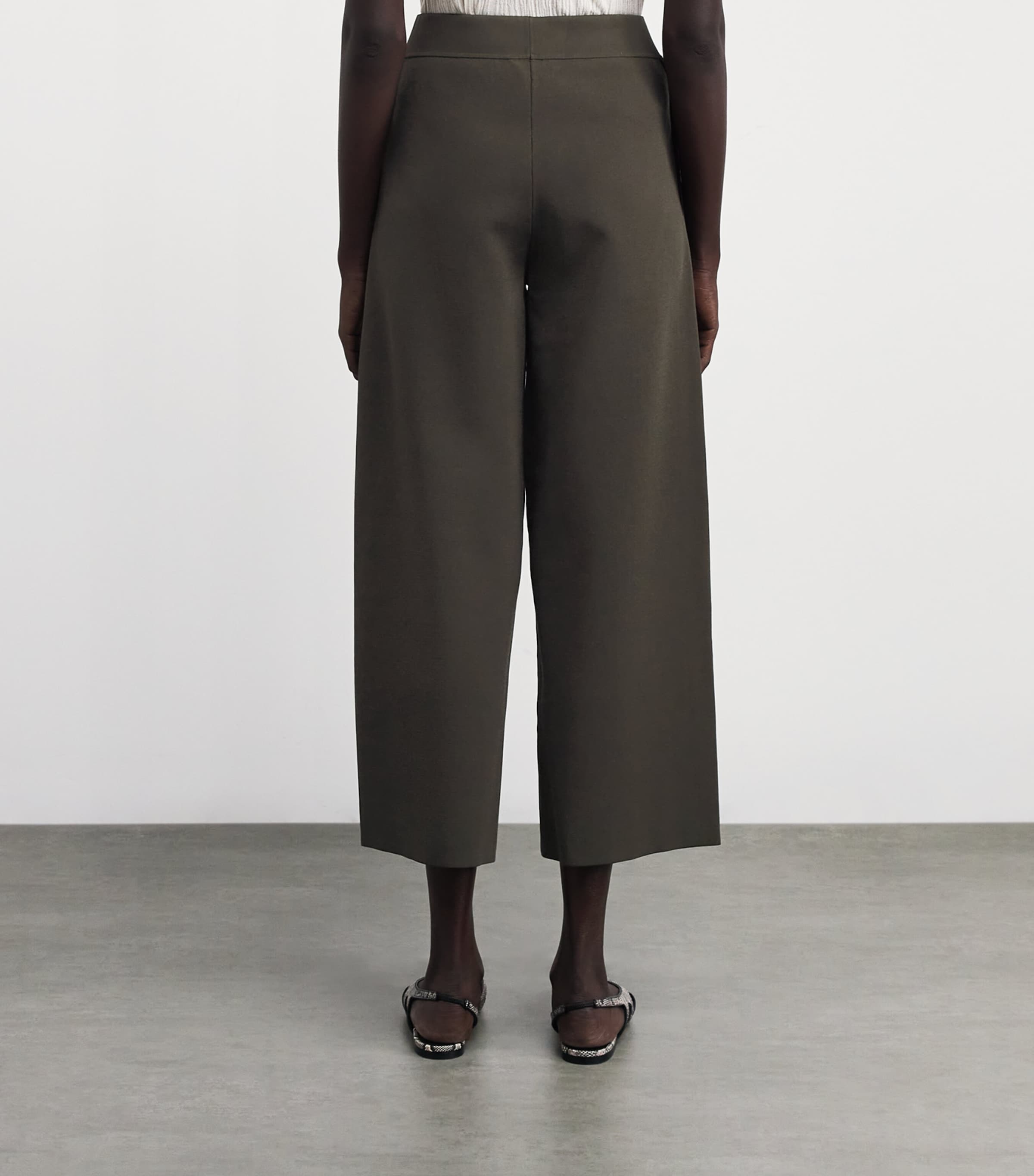 Milano-Knit Wide-Leg Trousers PALM LEAF Image 4