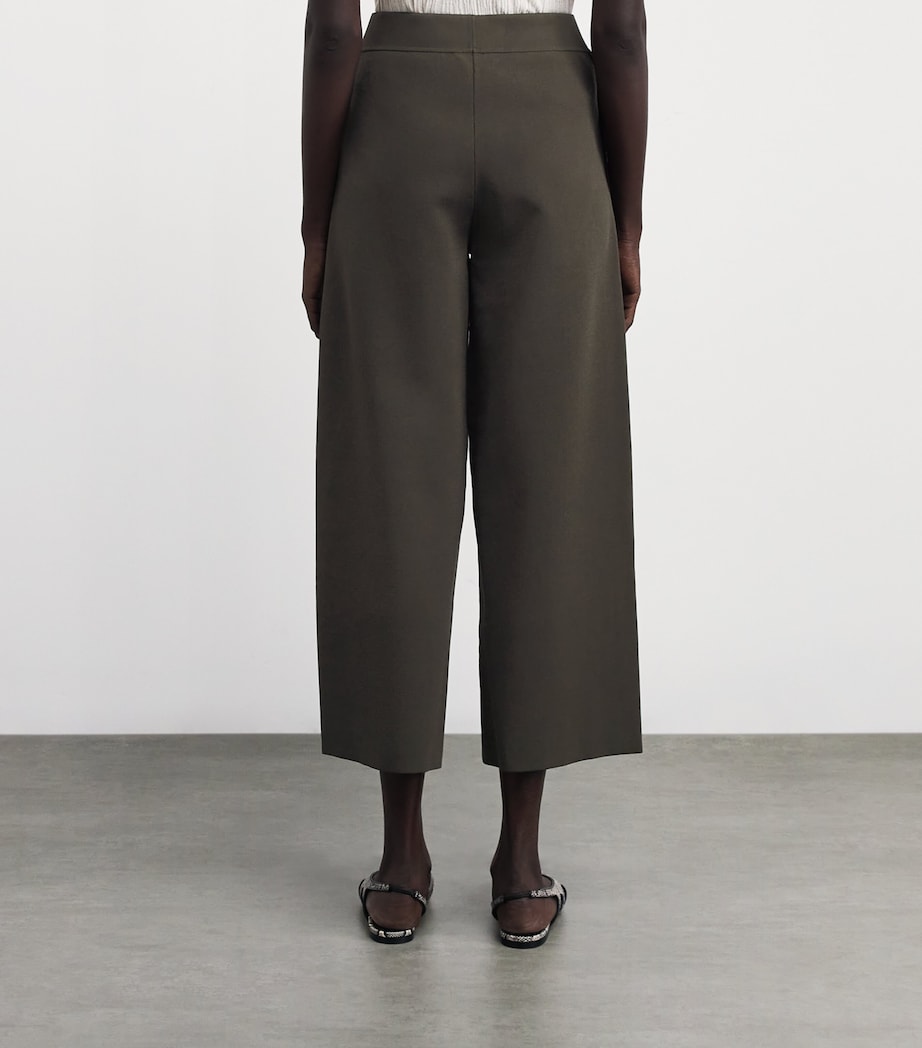 Milano-Knit Wide-Leg Trousers PALM LEAF Image 4