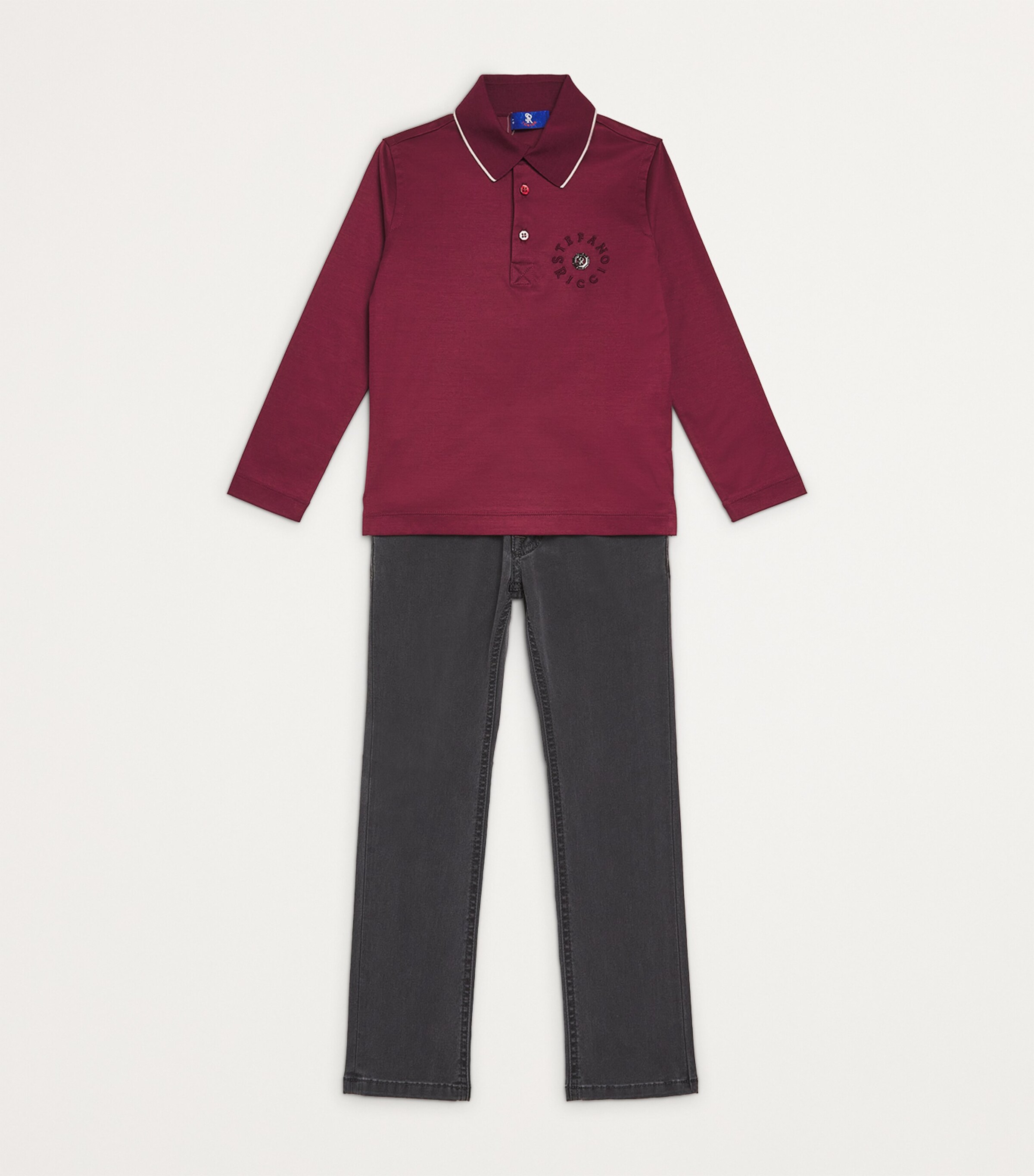 Stefano Ricci Kids Embroidered Logo Polo Shirt (4-16 Years) Image 3