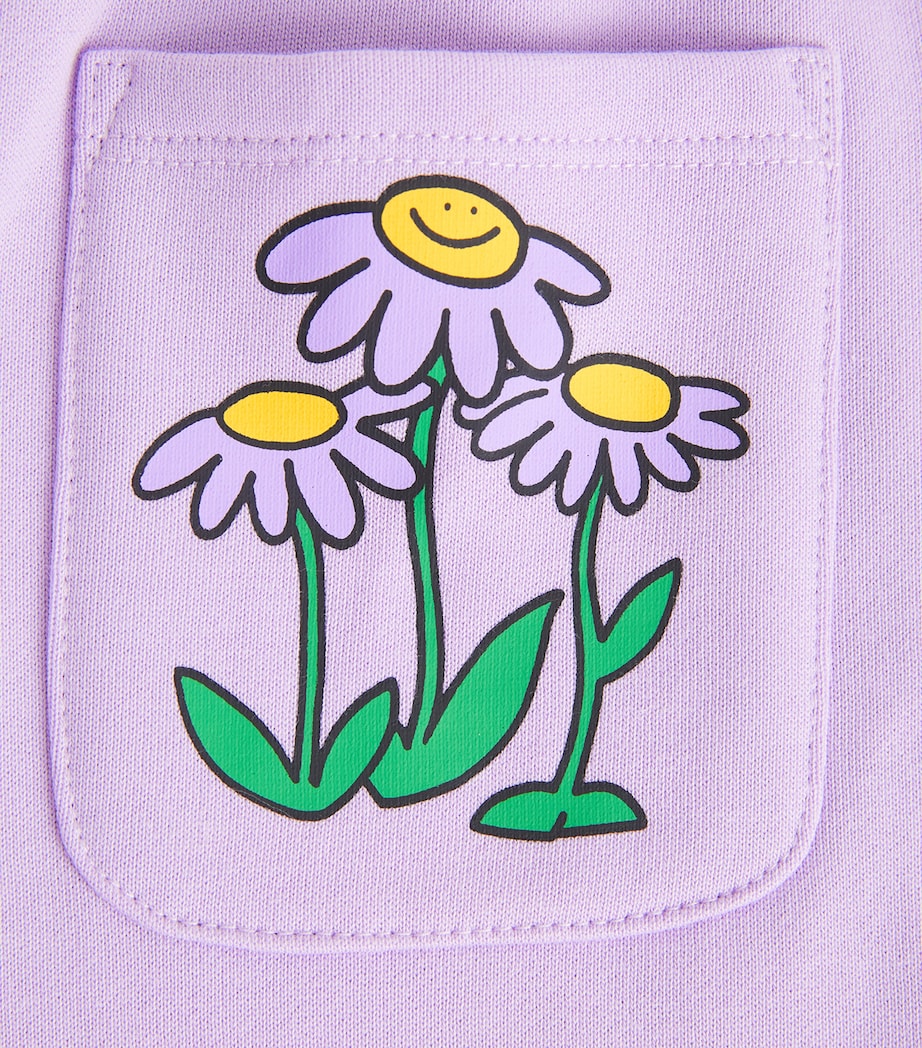 Cotton Graphic Print Sweatpants (3-14+ Years) 522PURPLE Image 4