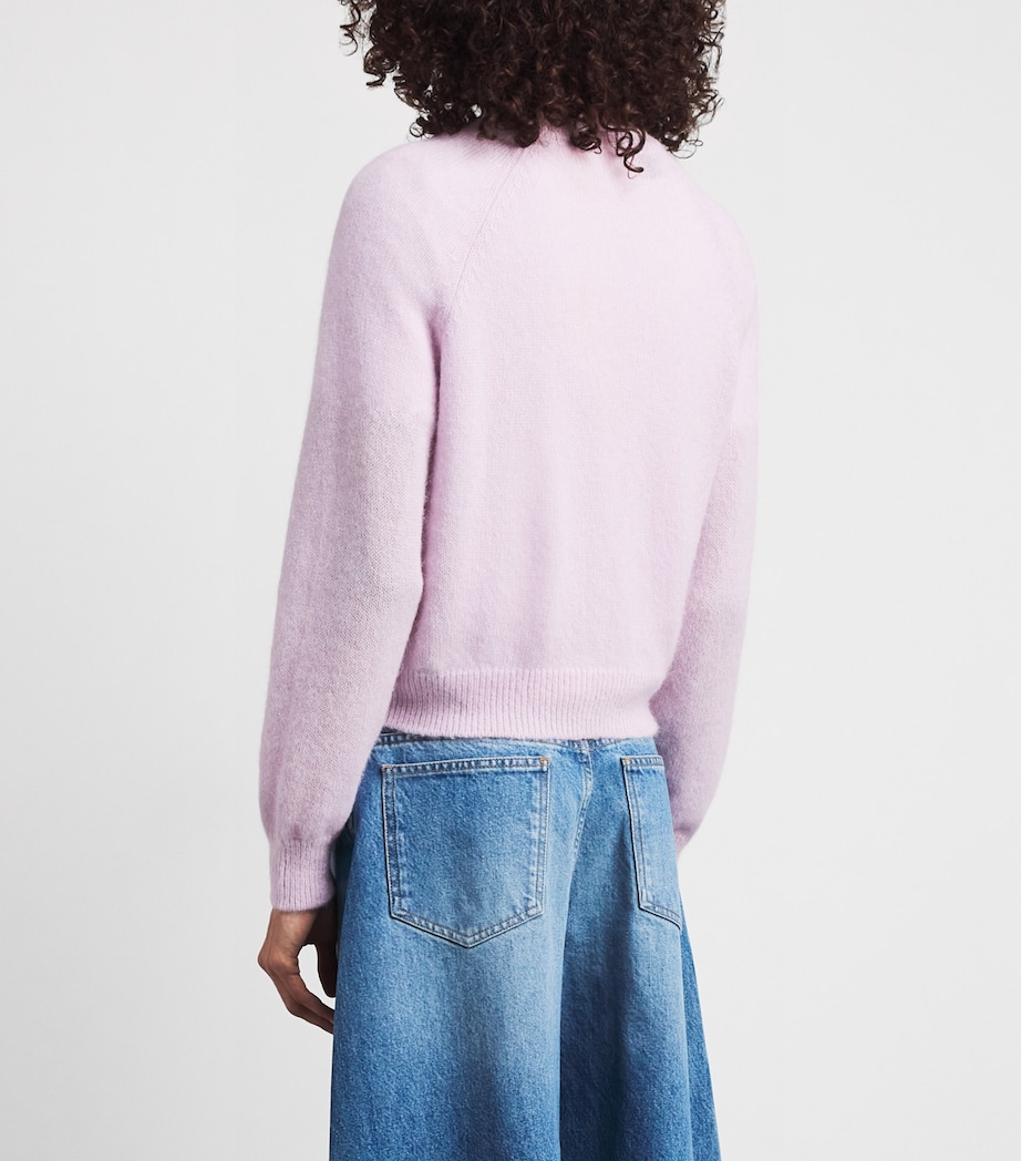 DÔEN Womens Knit Petra Cardigan Violet Thistle Image 5