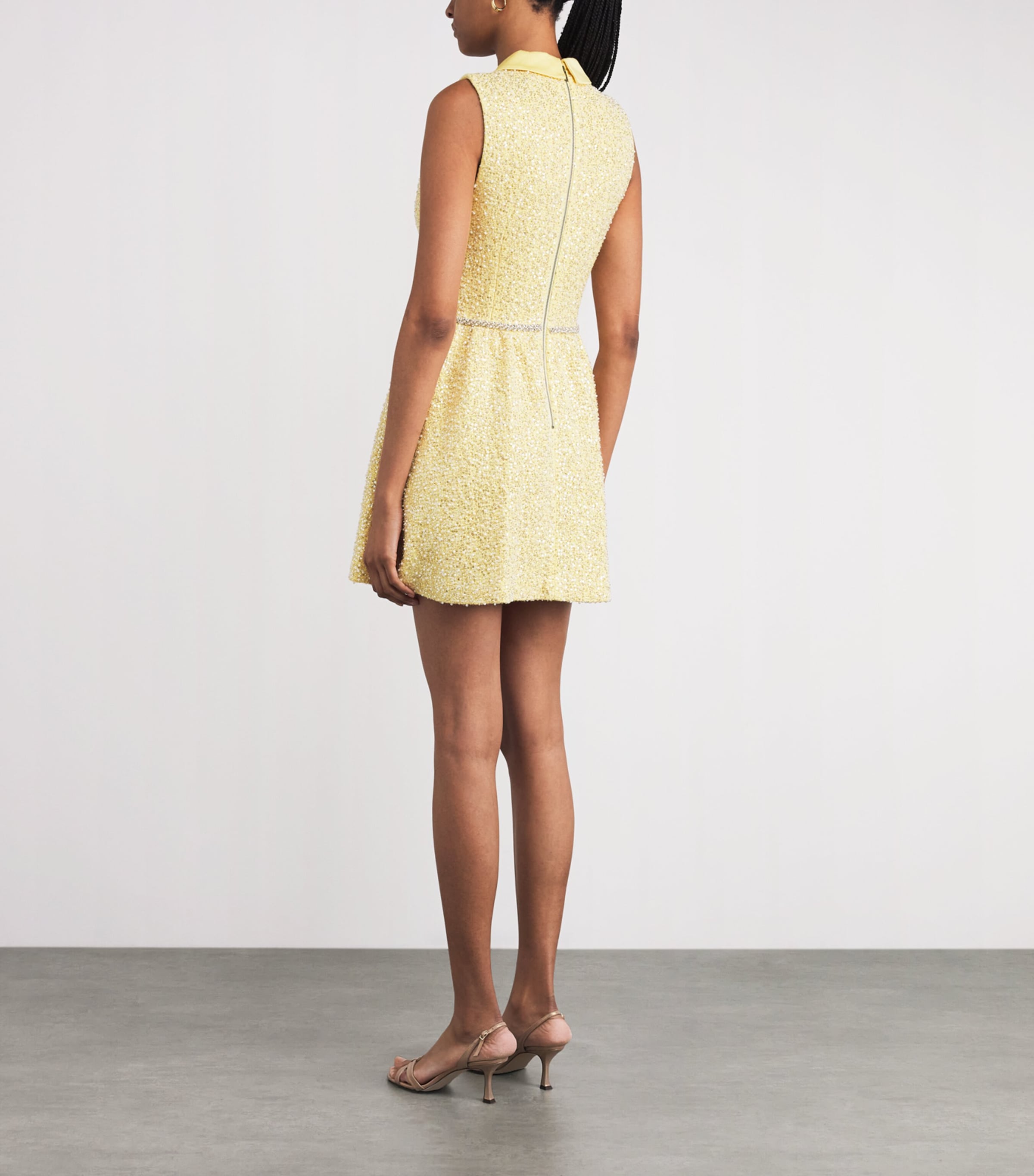 Embellished Ellis Mini Dress F732 BUTTER Image 3