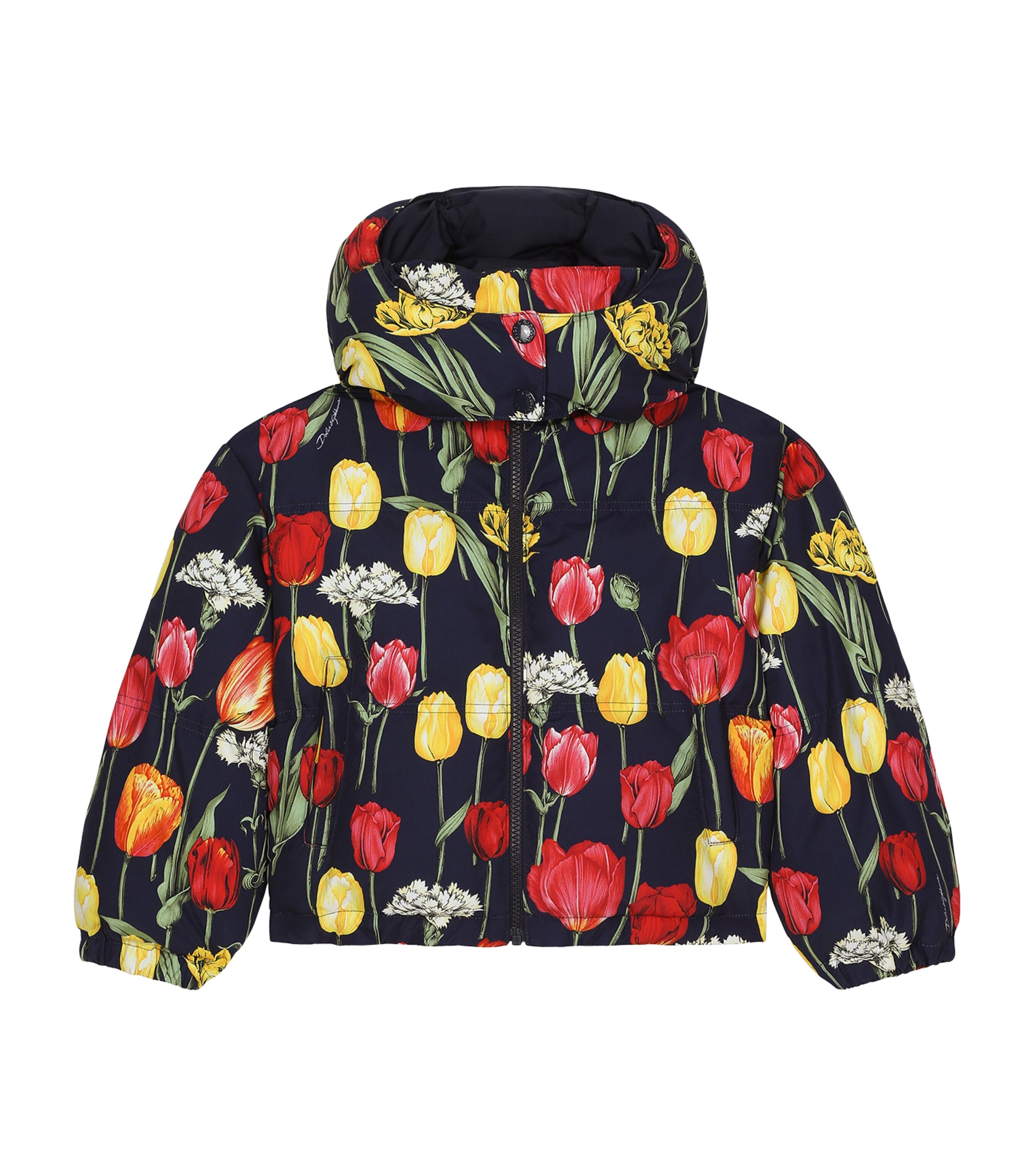 DOLCE & GABBANA DOWN FLORAL PUFFER JACKET 