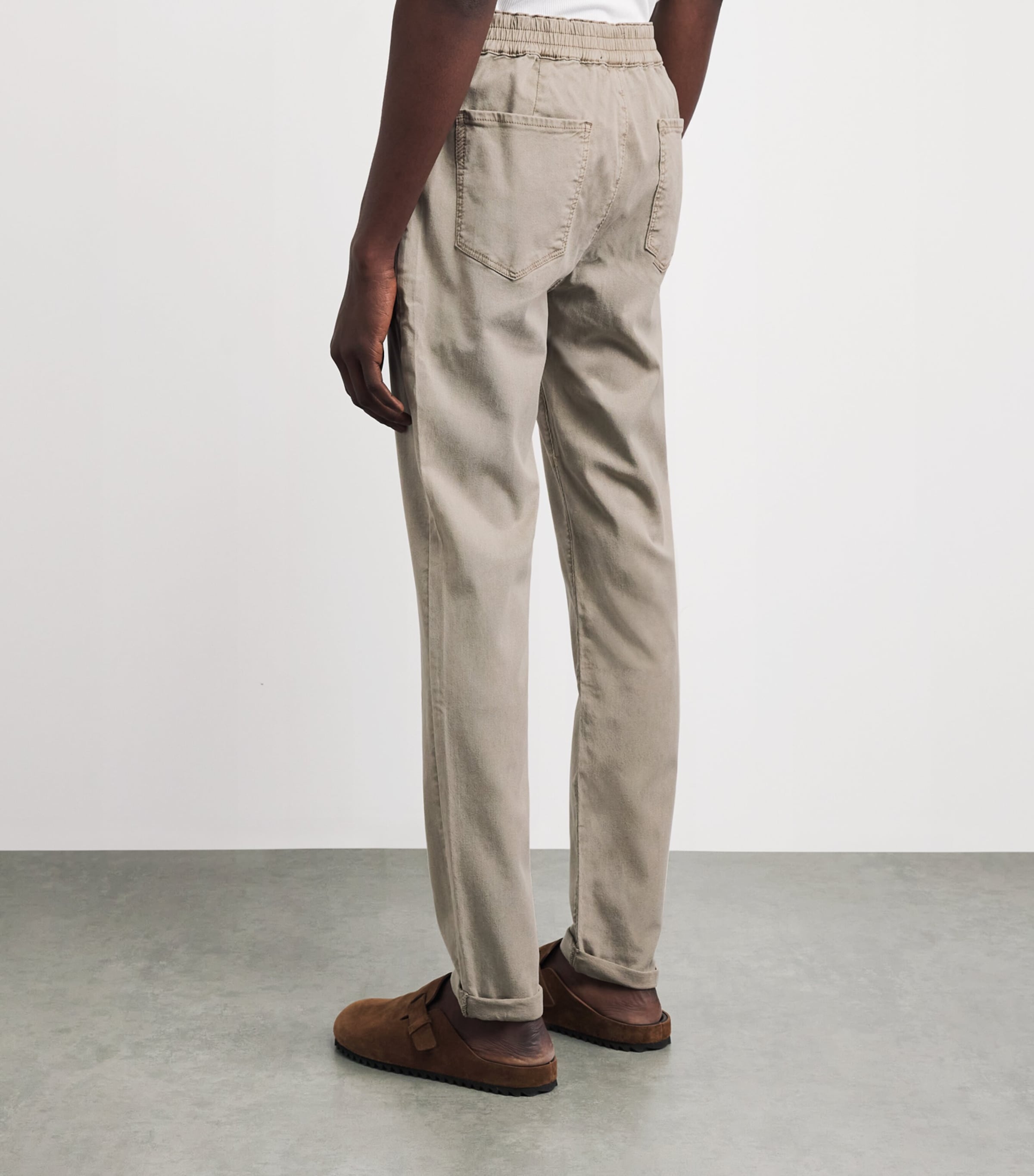PAIGE Mens Drawstring Fraser Chinos Coastal Beige Image 5