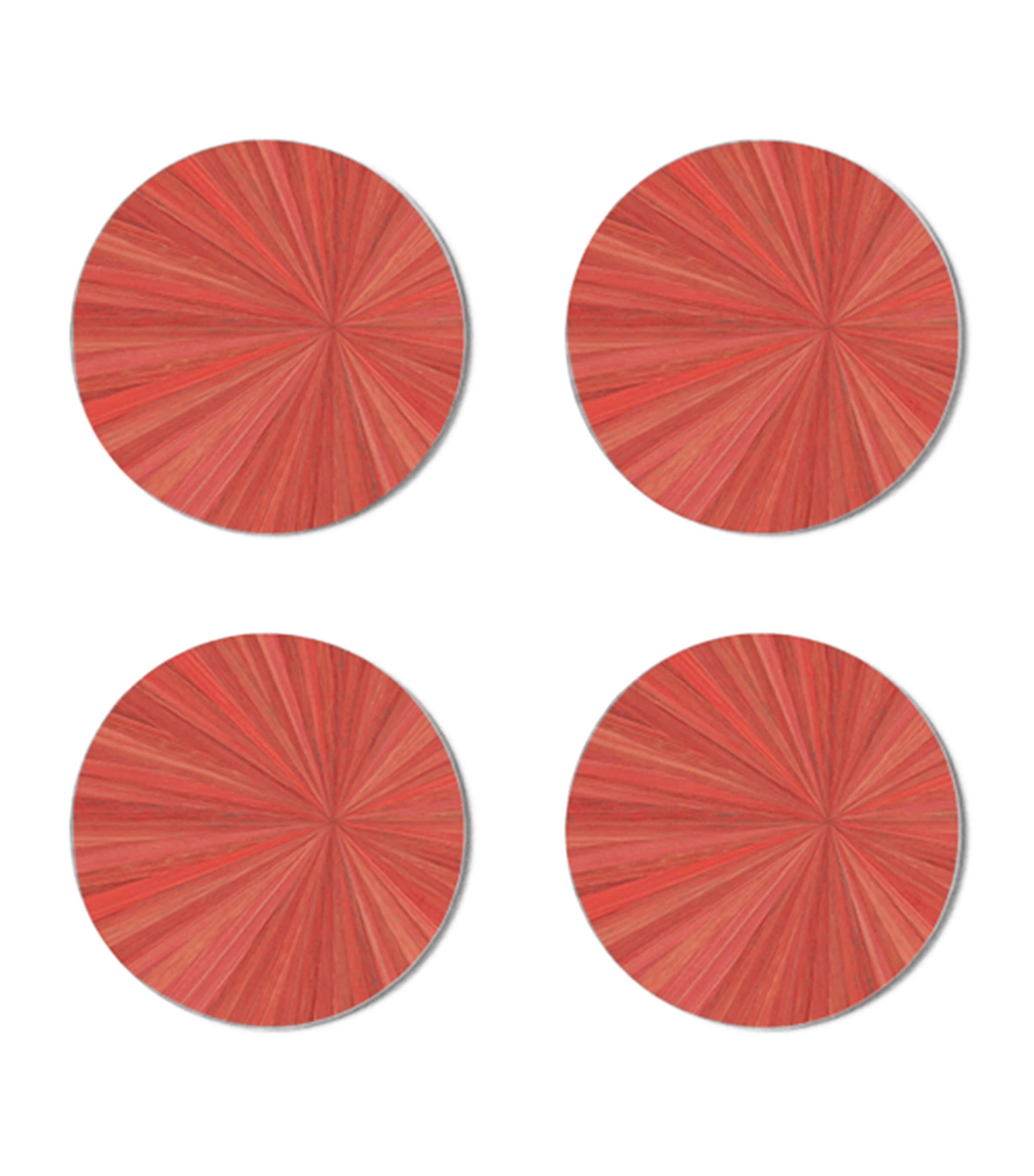 Hestialiving Everyday Set Of 2 Soleil Round Coasters In Grey