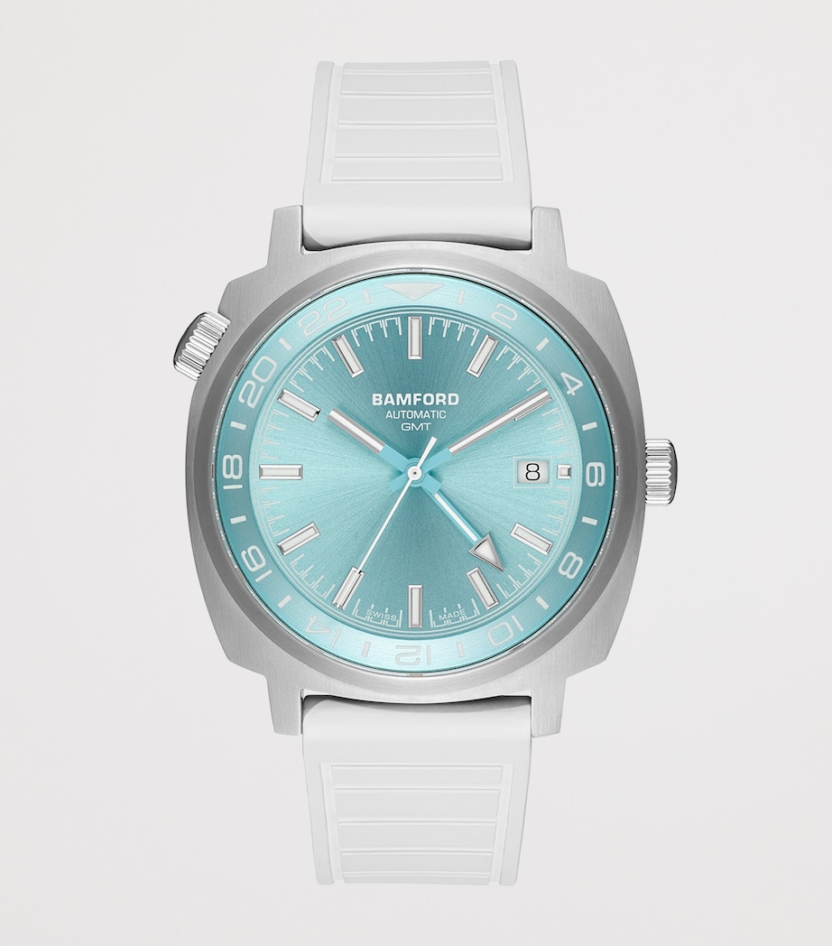 Bamford London Stainless Steel GMT Watch 40mm Blue Image 2