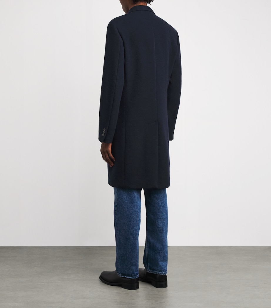 Polo Ralph Lauren Mens Wool-Blend Overcoat Navy Image 4