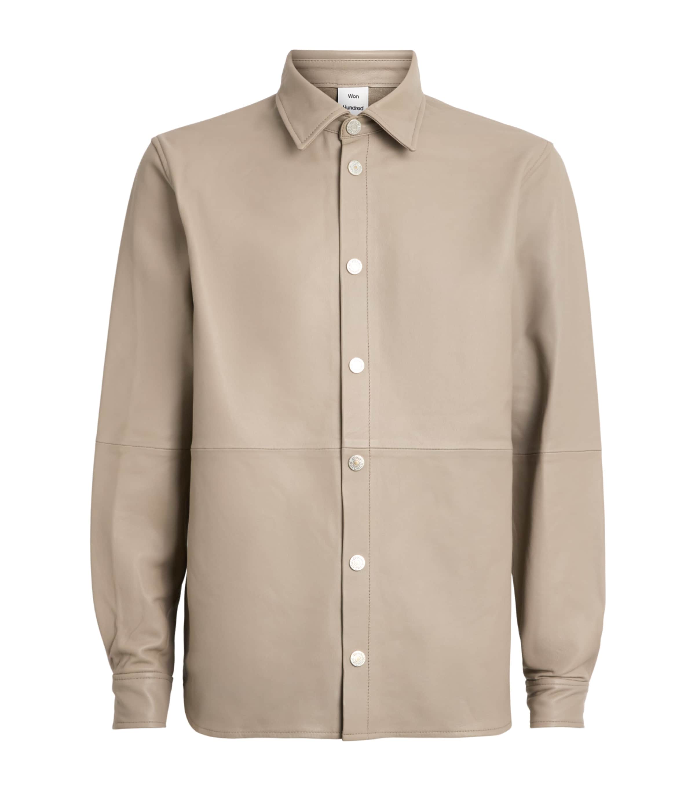 Won Hundred Mens Lambskin Adriel Shirt Rock Ridge Image 1