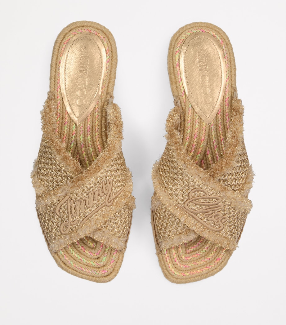 Raffia Aciel Sandals GOLD/DARK CAPPUCCINO Image 2