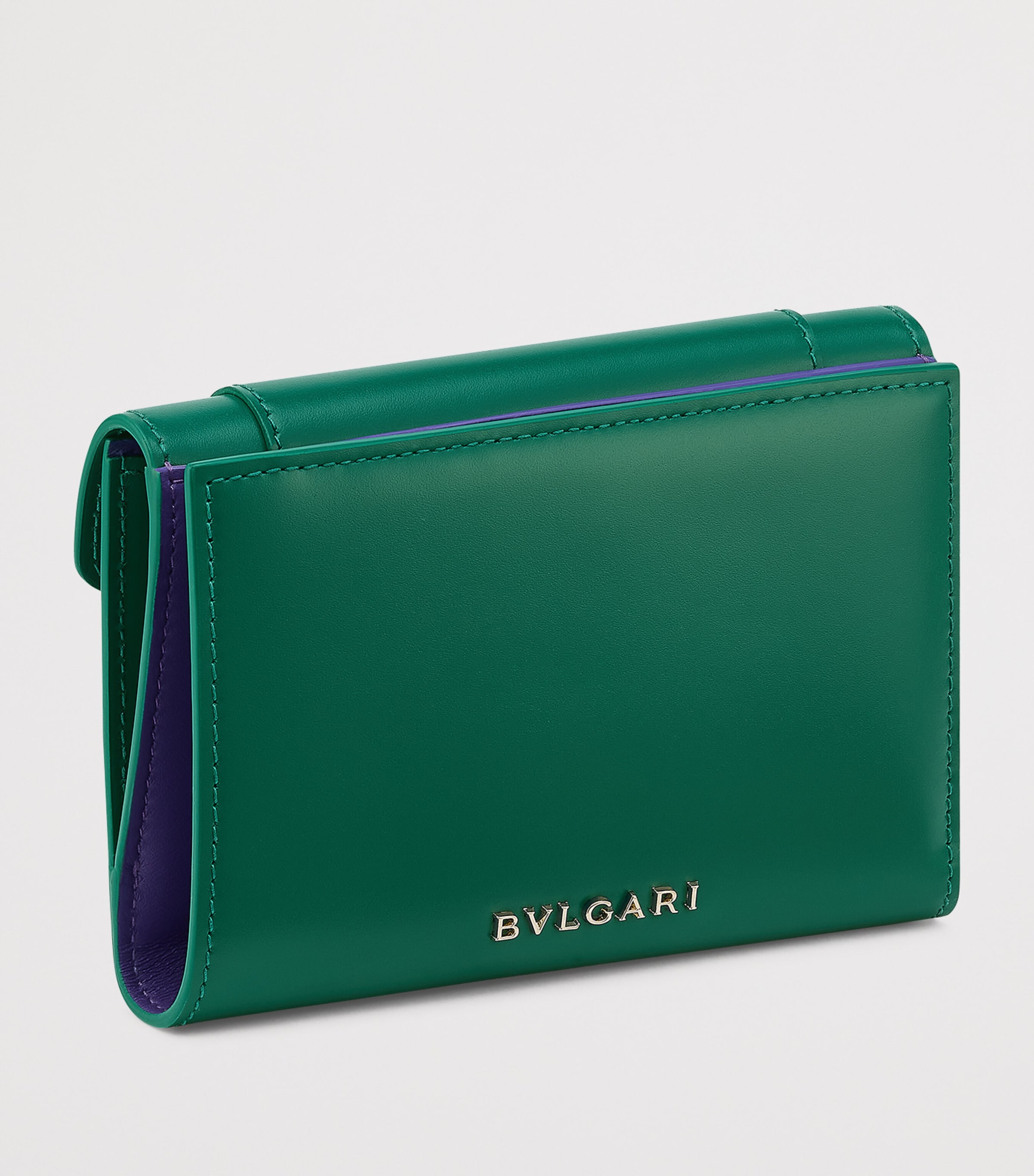 Leather Serpenti Forever Wallet GREEN Image 3