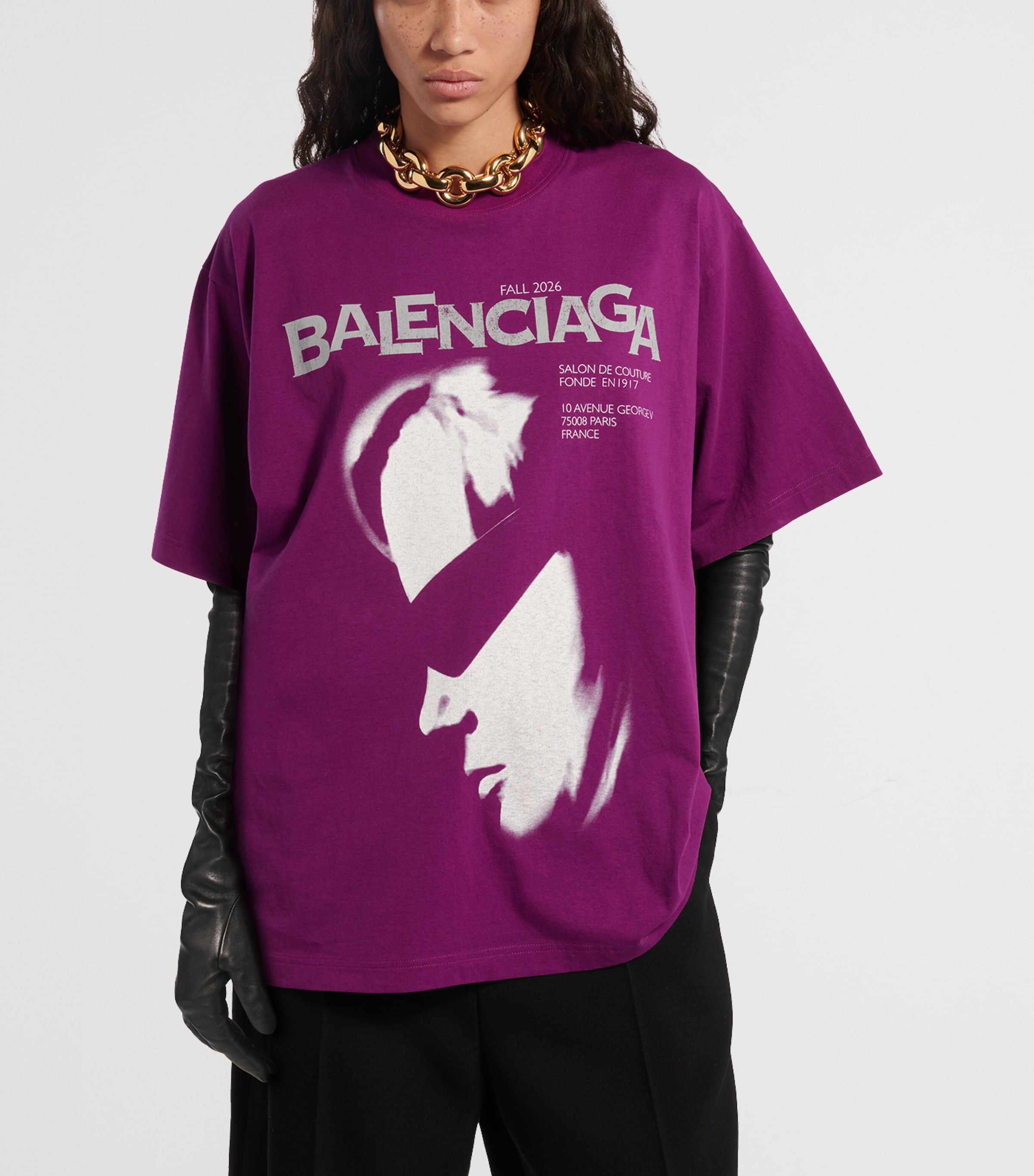 Balenciaga Womens Printed T-Shirt Image 5