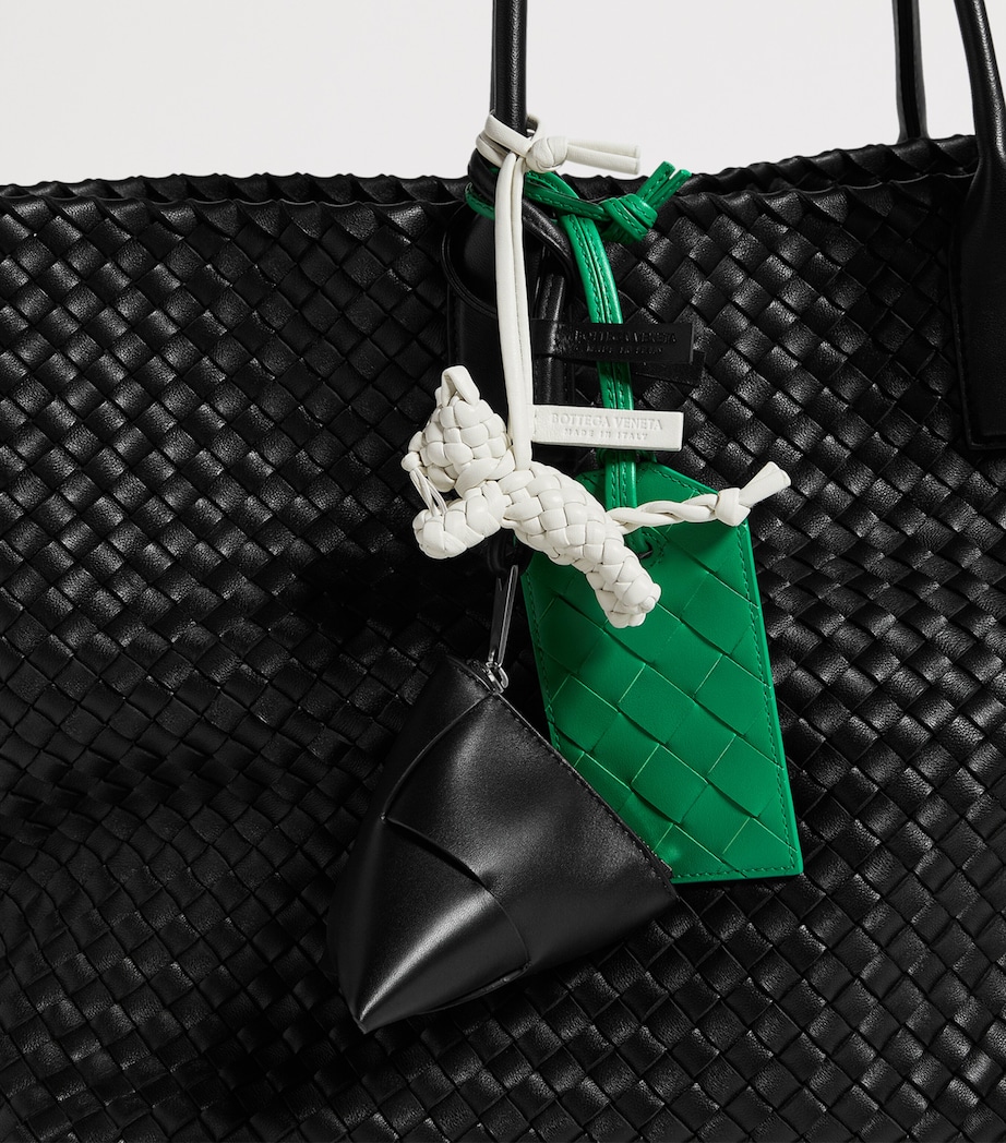 Bottega Veneta Intrecciato Leather Luggage Tag Image 4