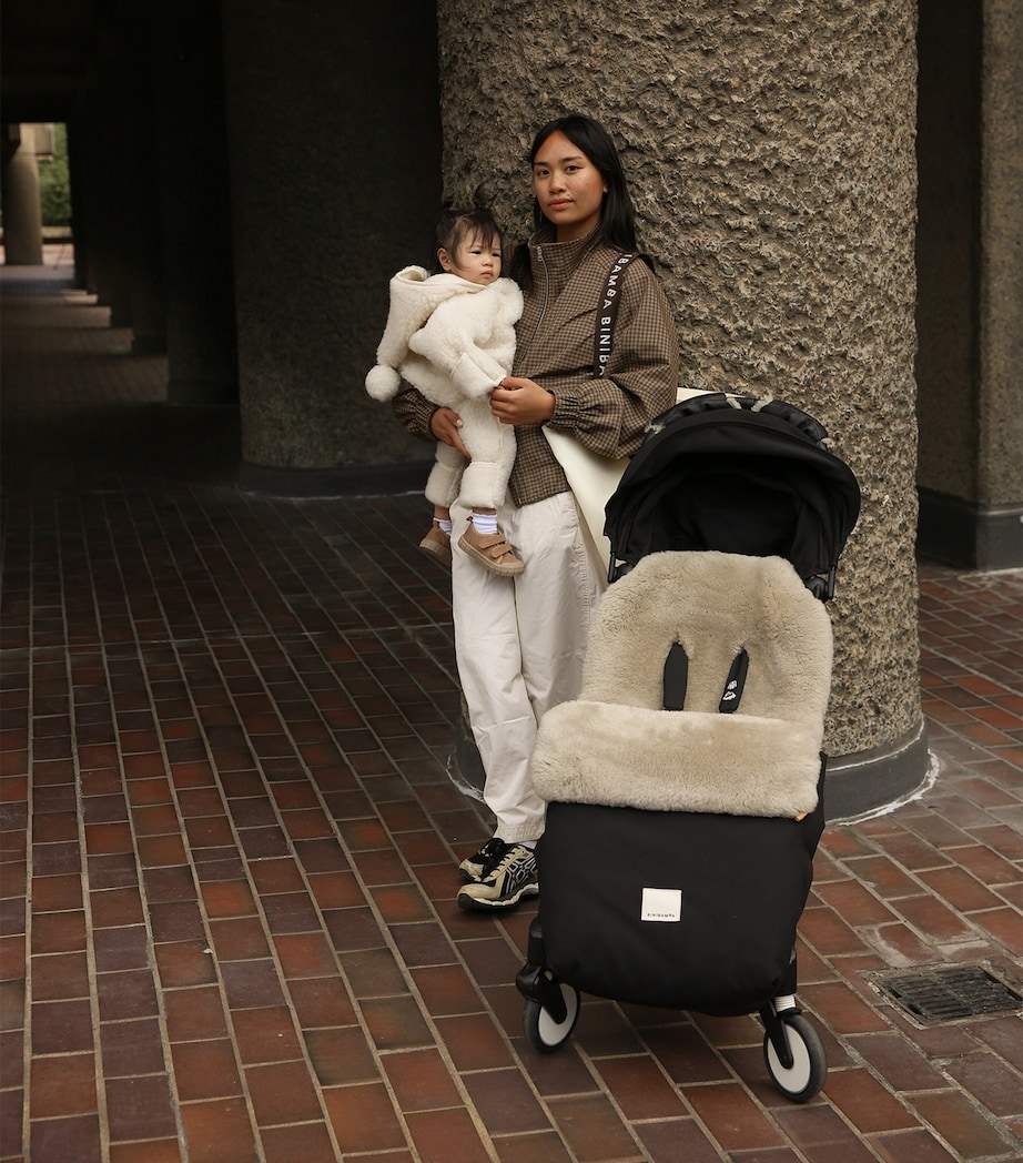 Binibamba Sheepskin-Lined Puffmuff Noir & Toast Image 2