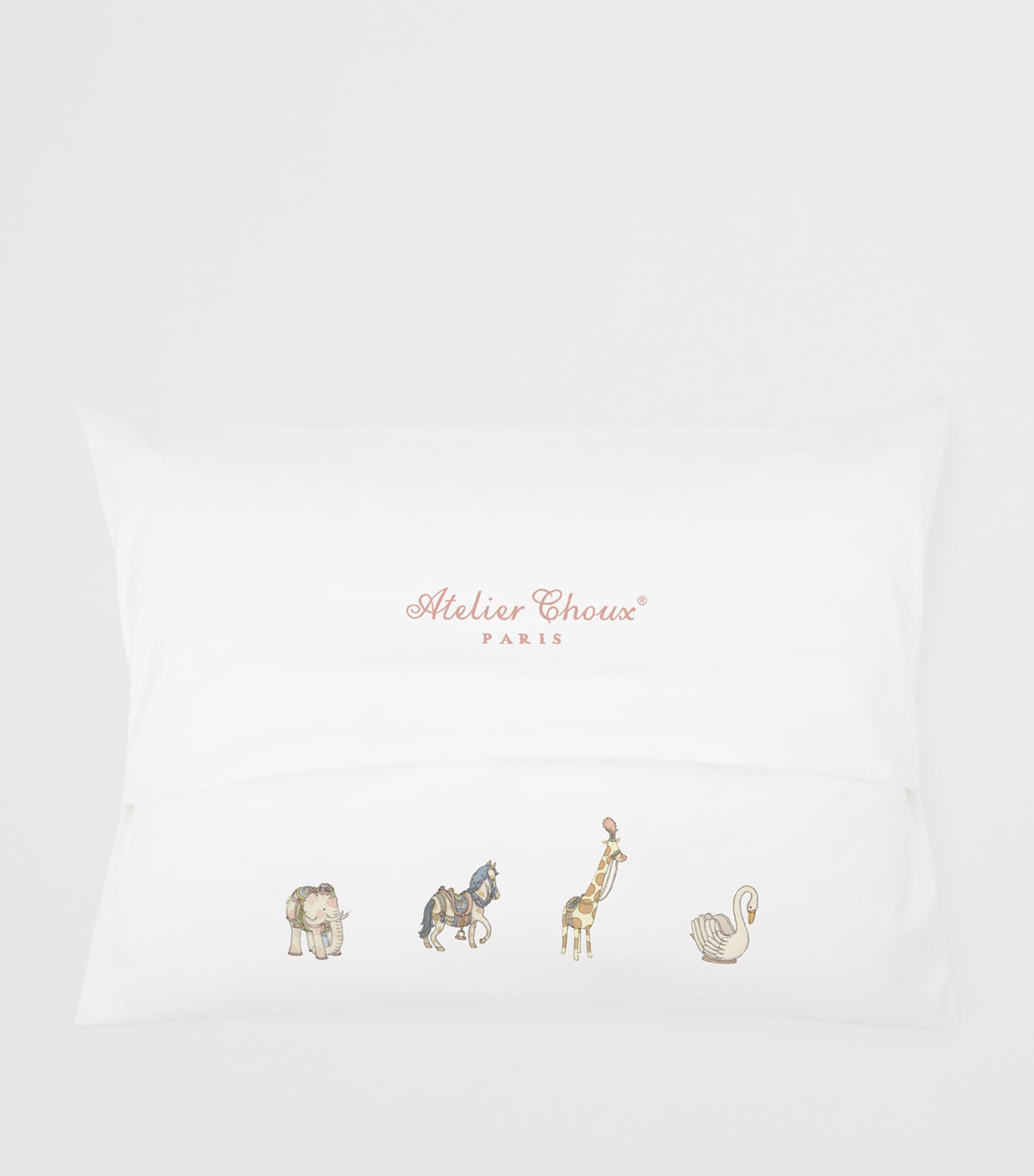 Cotton-Satin Carousel Pillow BLUE Image 4