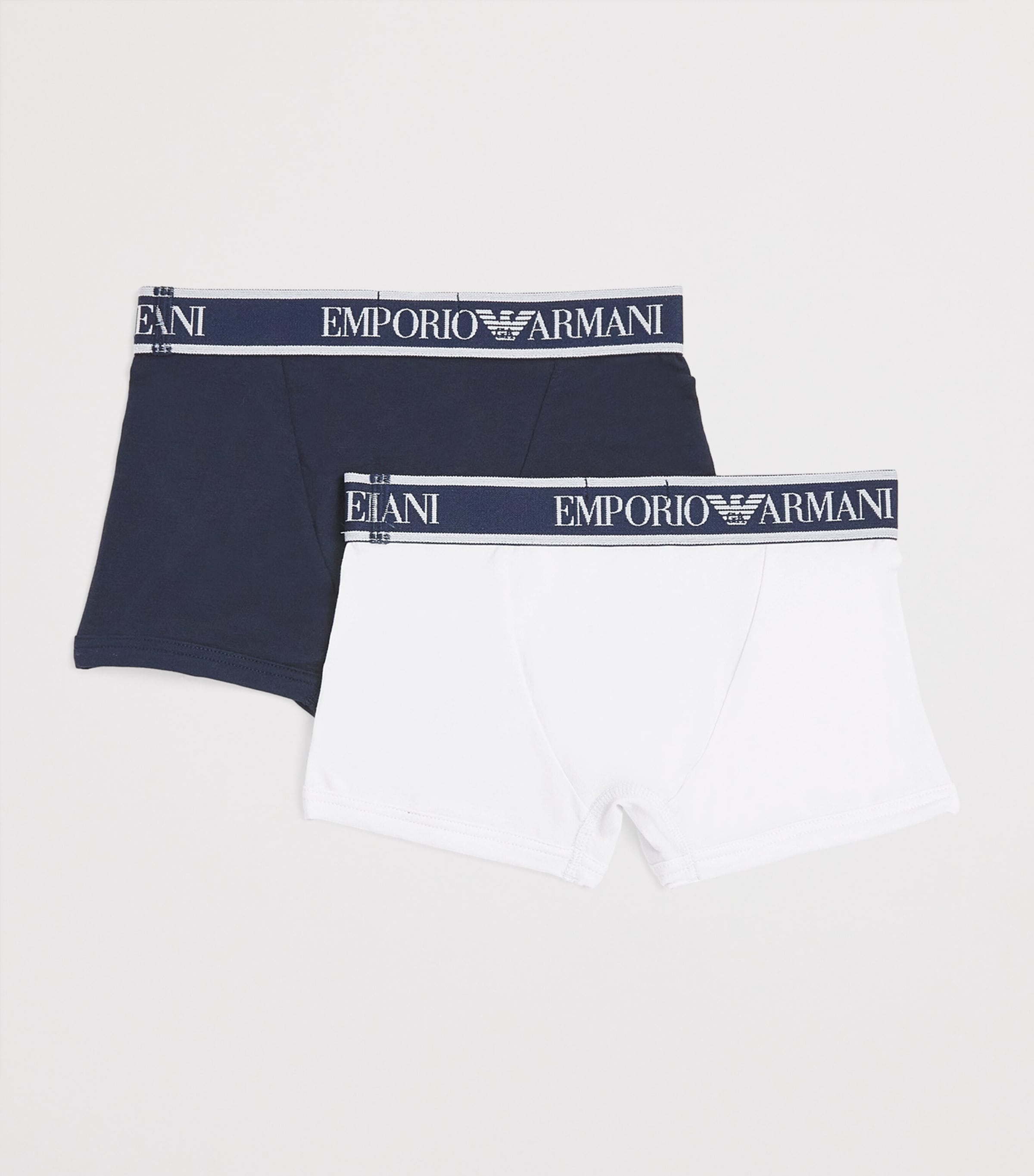 Pack of 2 Logo Boxer Shorts (4-14 Years) MB088 BLU/BIANCO Image 2