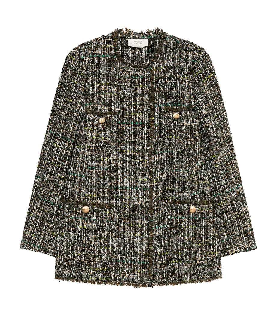 Marina Rinaldi Womens Tweed Jacket Kaki Image 1