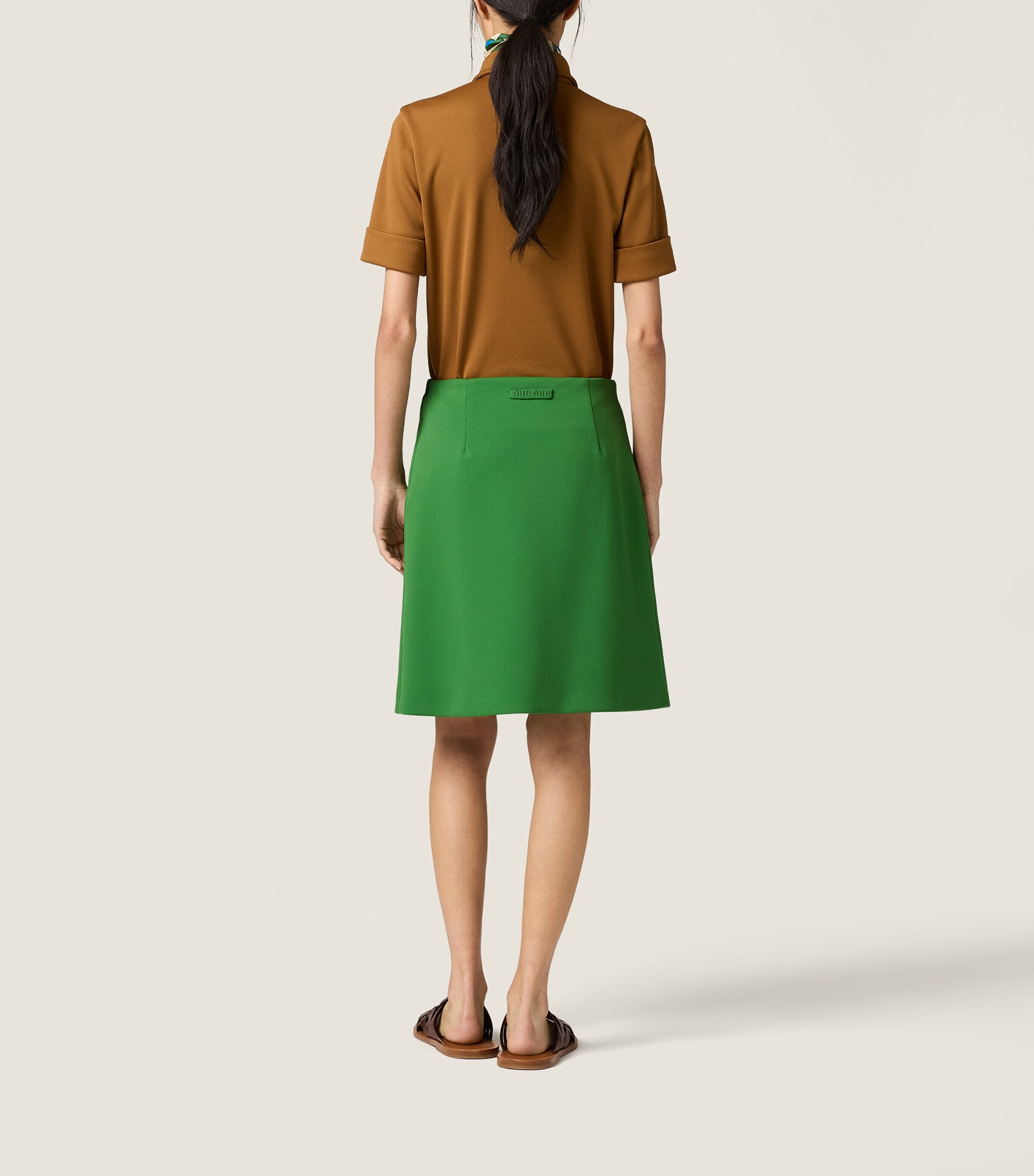 Miu Miu Womens Technical Jersey Skirt Image 3