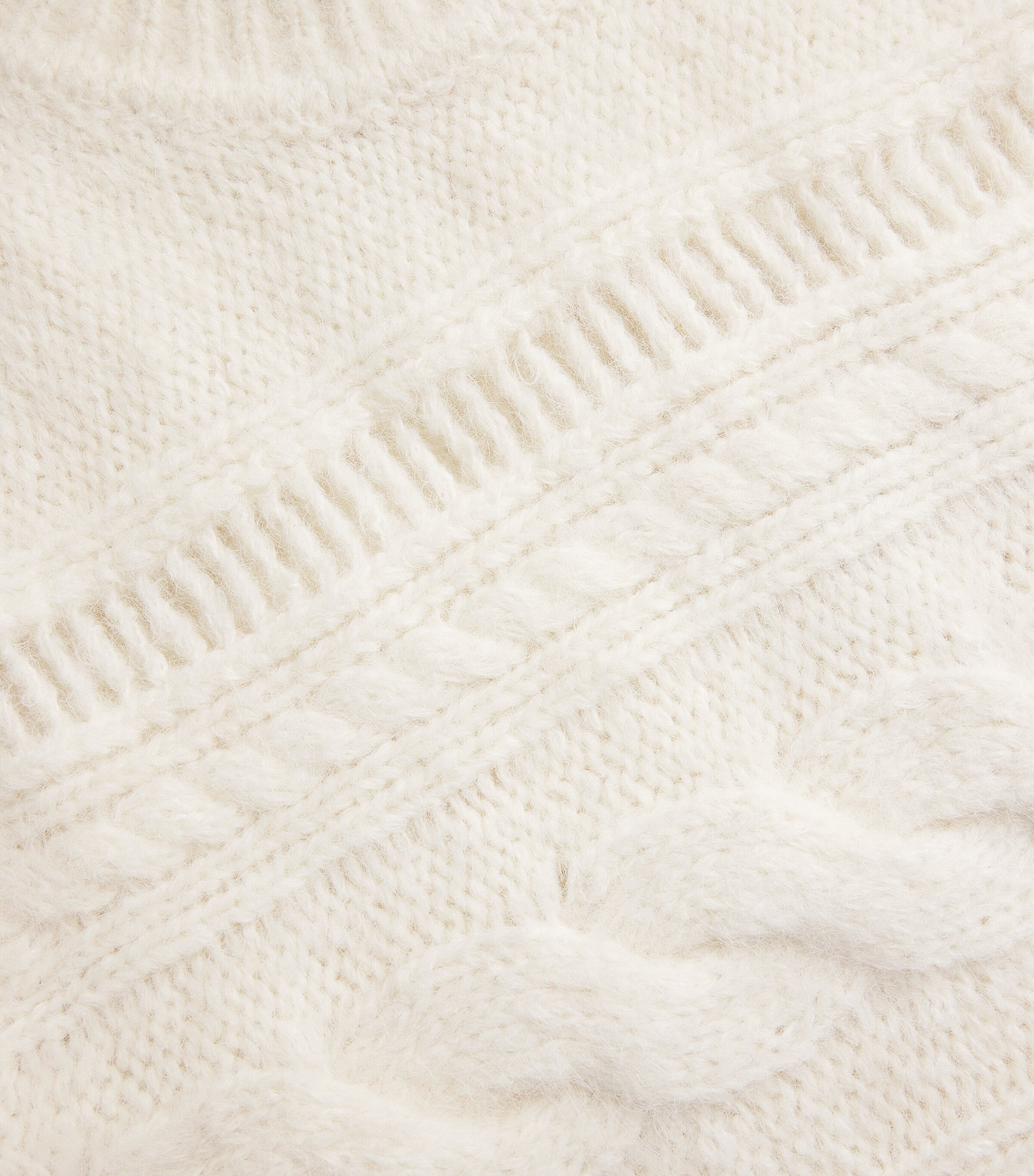 Alpaca-Wool-Blend Cable-Knit Sweater Vest CREAM Image 5