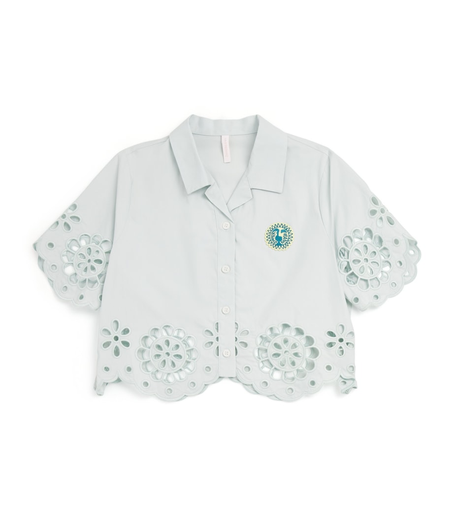 Cotton Broderie Awaken Shirt (1-12 Years) SOFT MINT Image 1