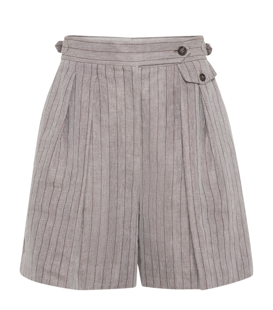 Techno Linen Stripe Shorts C241 Image 1