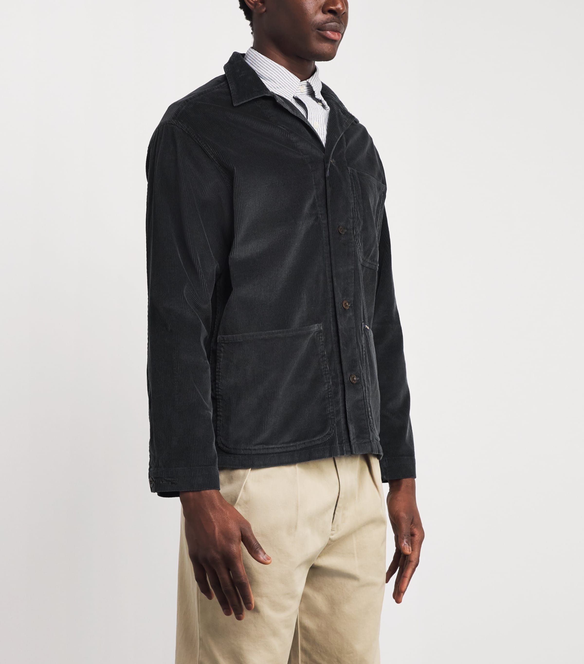 Polo Ralph Lauren Mens Corduroy Overshirt Grey Image 3