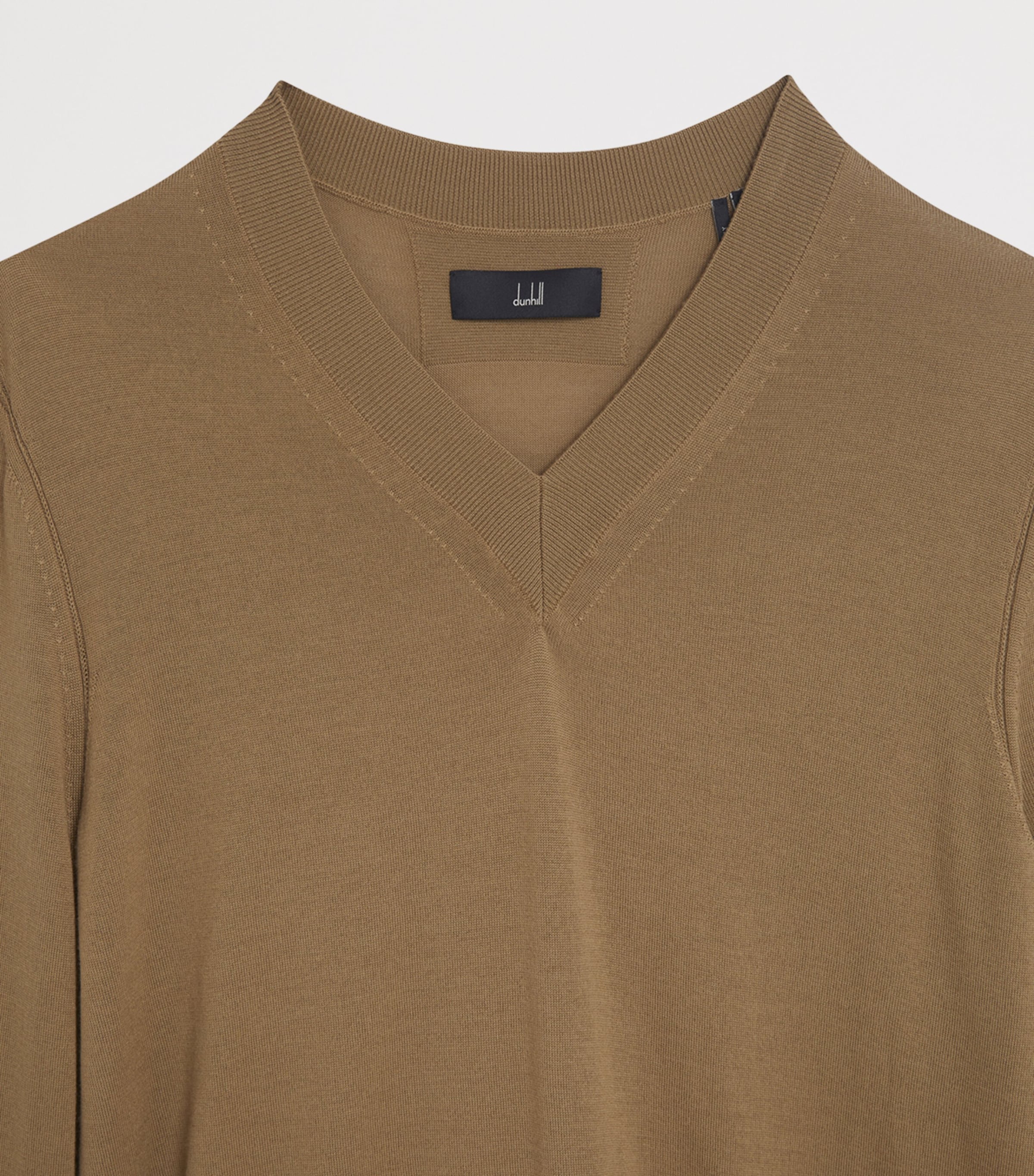 Merino V-Neck Sweater 280BEIGE Image 6