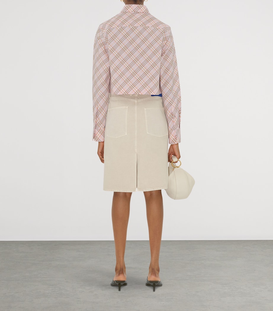 Cotton Check Cropped Shirt FLOSS IP CHECK Image 4
