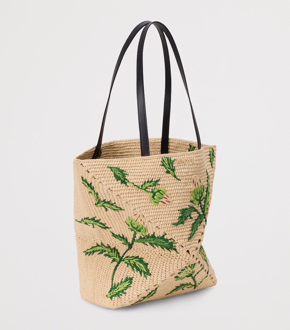 LOEWE x Paula's Ibiza Artichoke Puzzle Fold Tote Bag Natural/green Image 2