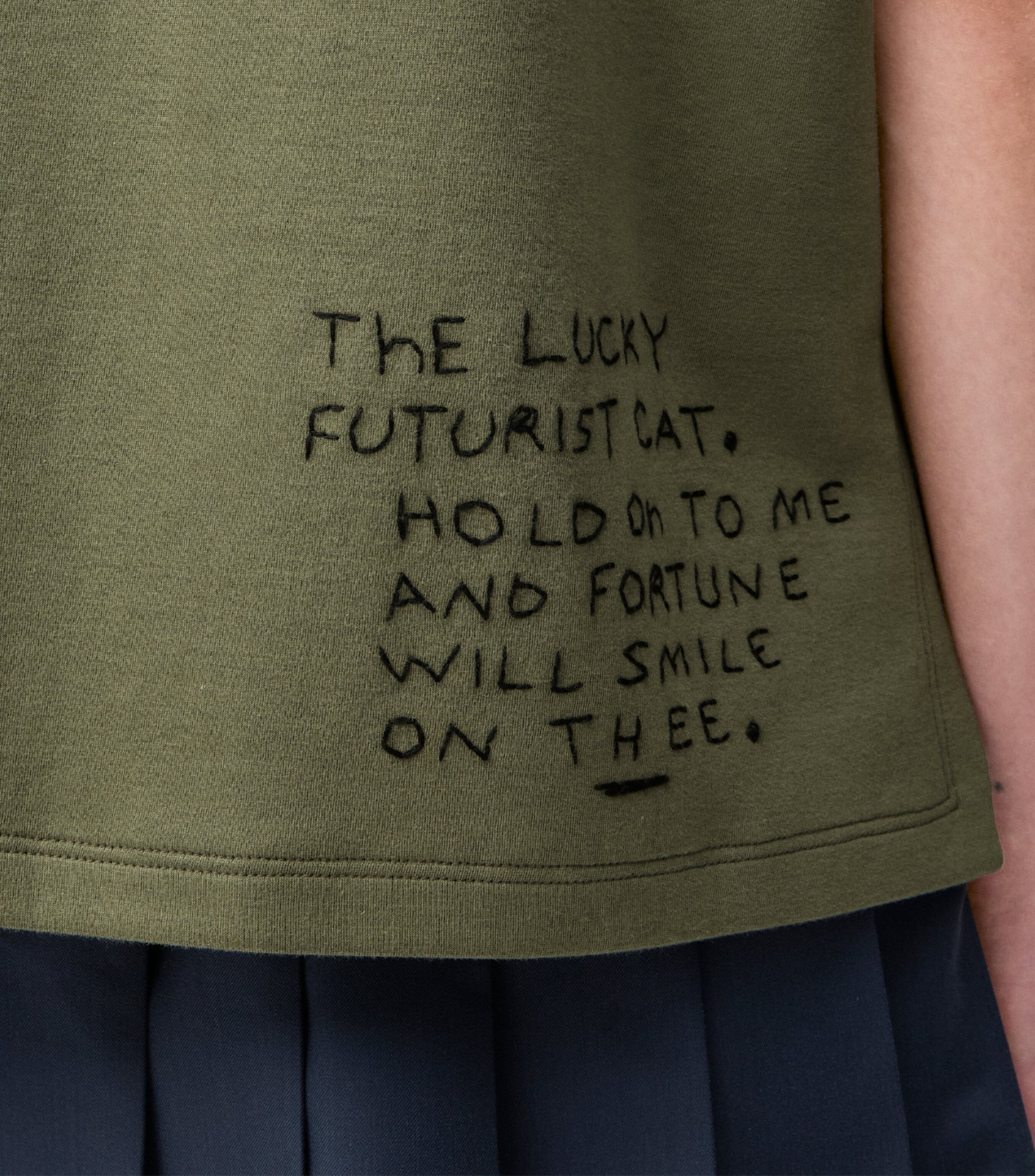 x Louis Wain Cotton-Blend Anagram T-Shirt KHAKI GREEN Image 5