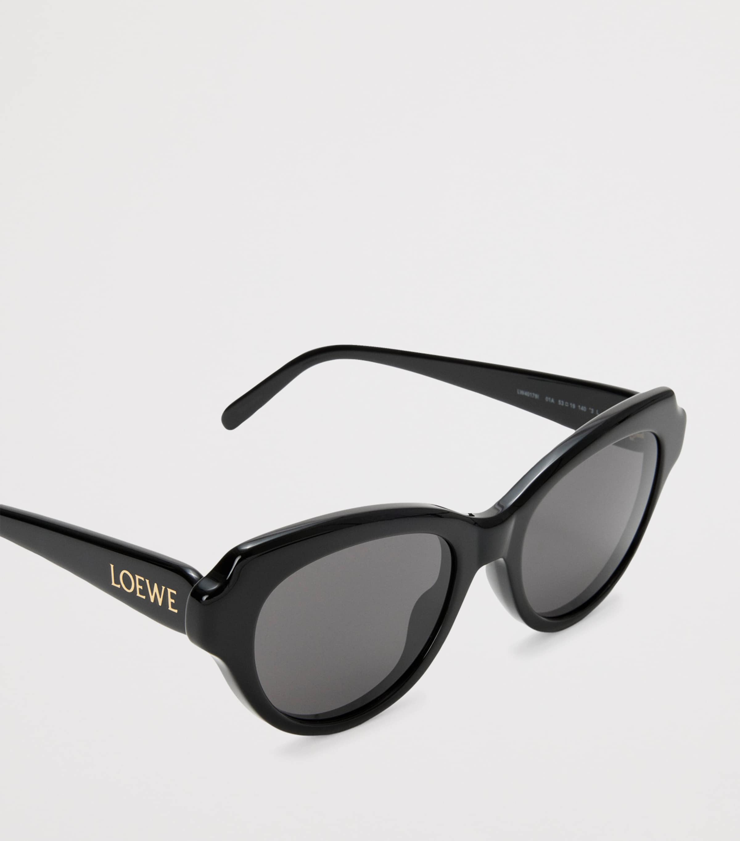 Acetate Swan Slim Sunglasses BLACK Image 4