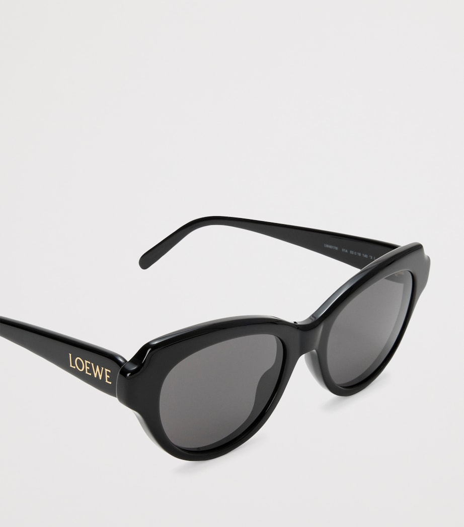 Acetate Swan Slim Sunglasses BLACK Image 4
