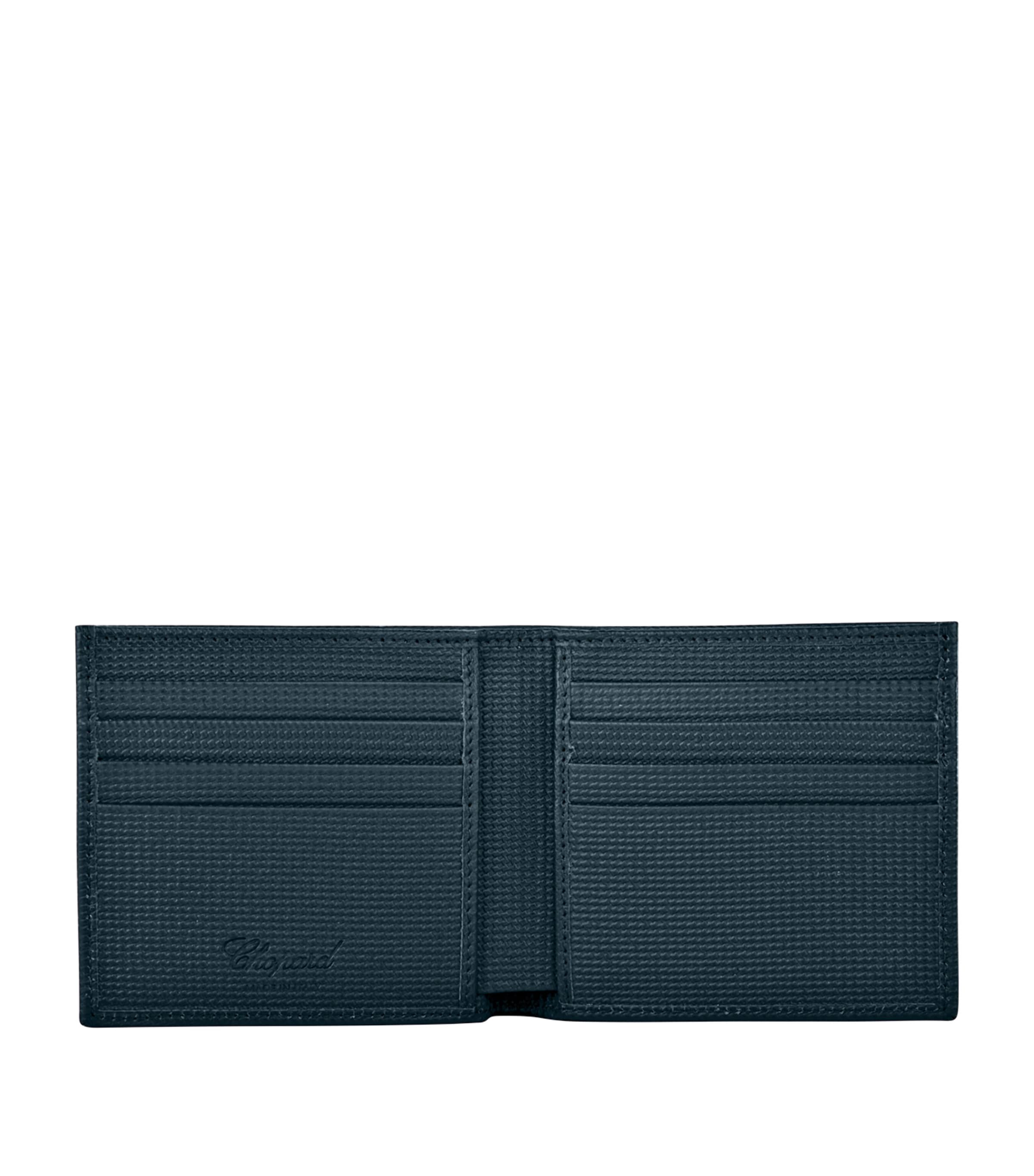 Chopard Small Leather Classic Bifold Wallet Blue Houndstooth Image 2
