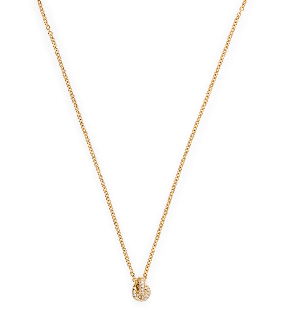 Yellow Gold and Pavé Diamond Legacy Knot Necklace YELLOW GOLD Image 1