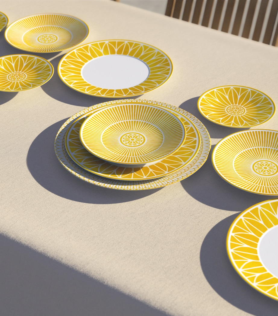 Christofle Porcelain Malmaison Riviera Bread Plate (16cm) White/yellow Image 5