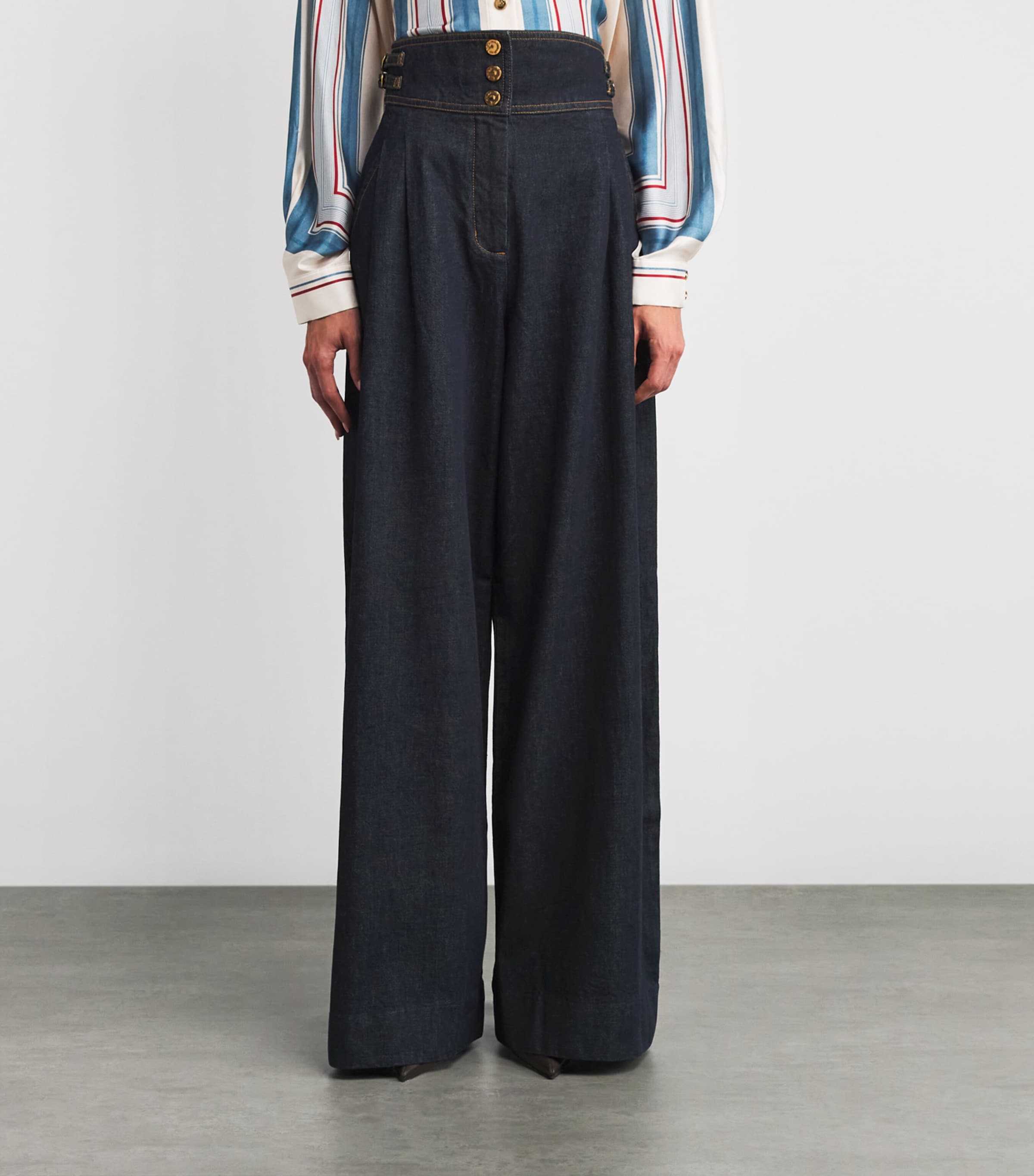 Denim Rebellion Wide-Leg Trousers NHTSKY NIGHT SKY Image 3