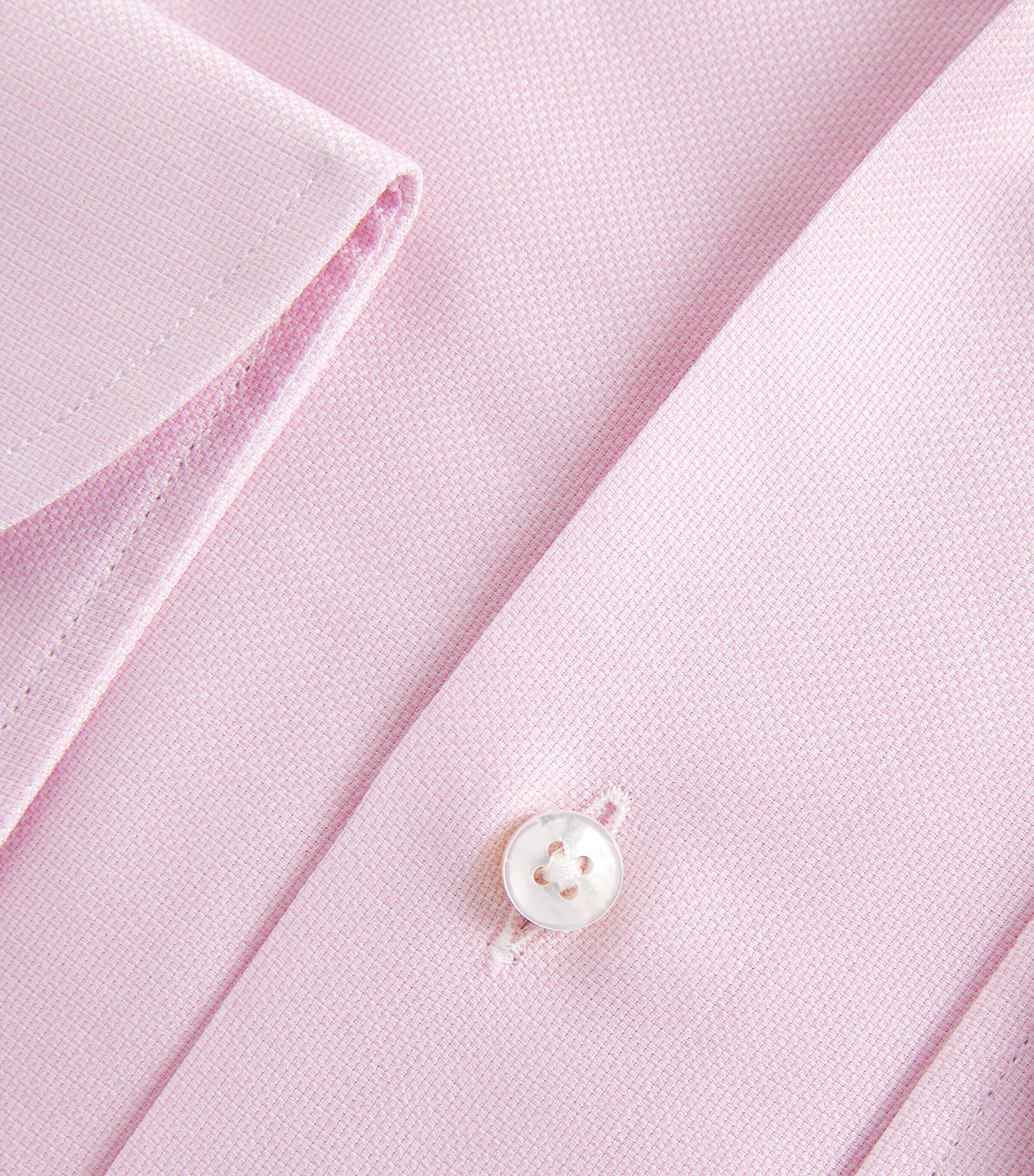 Canali Mens Cotton Textured Shirt Pink Image 6