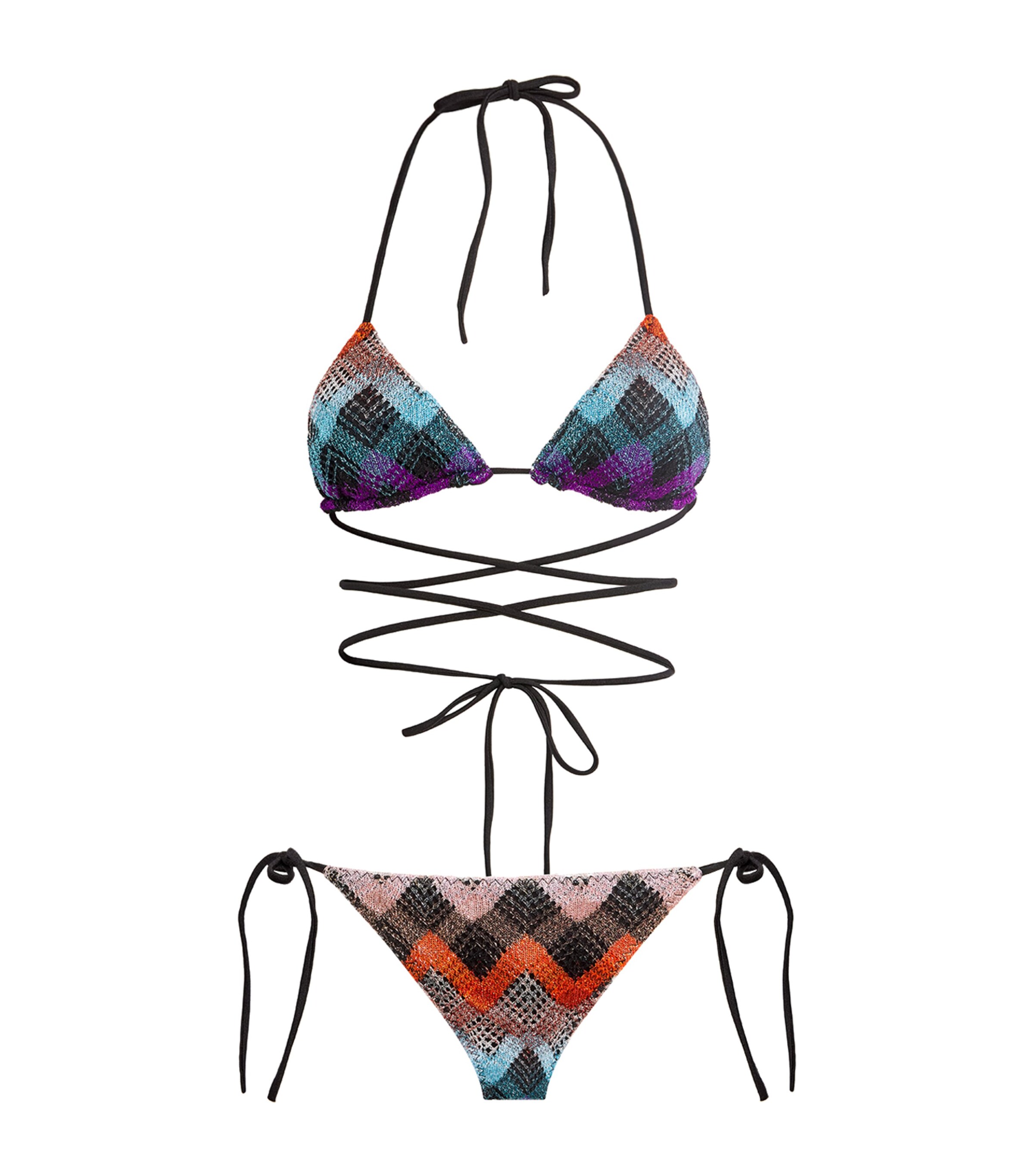 Zigzag Triangle Bikini SM9QM MULTI DARK Image 1