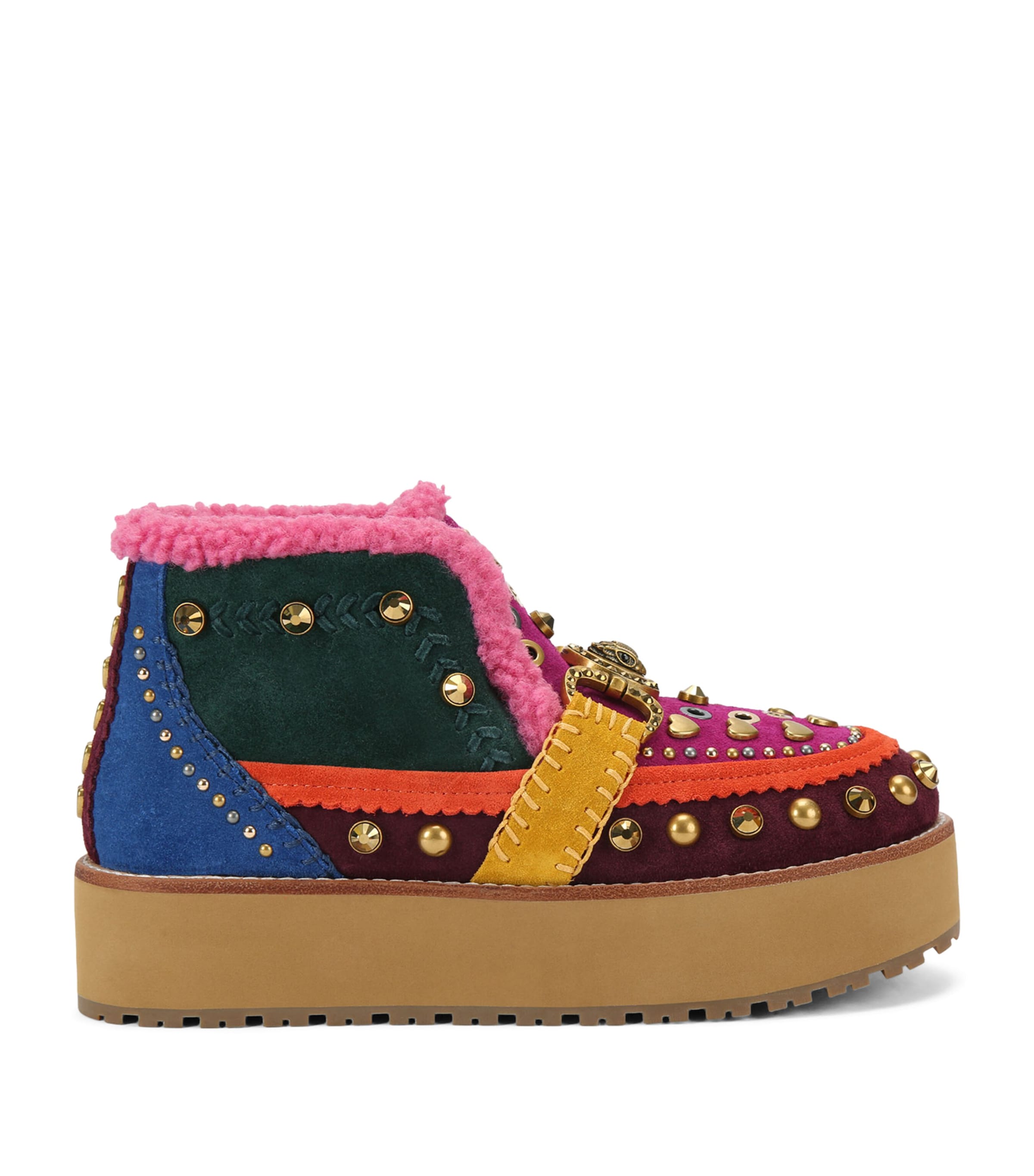 Kurt Geiger London Mansion Cozy Faux Shearling Bootie In Multi