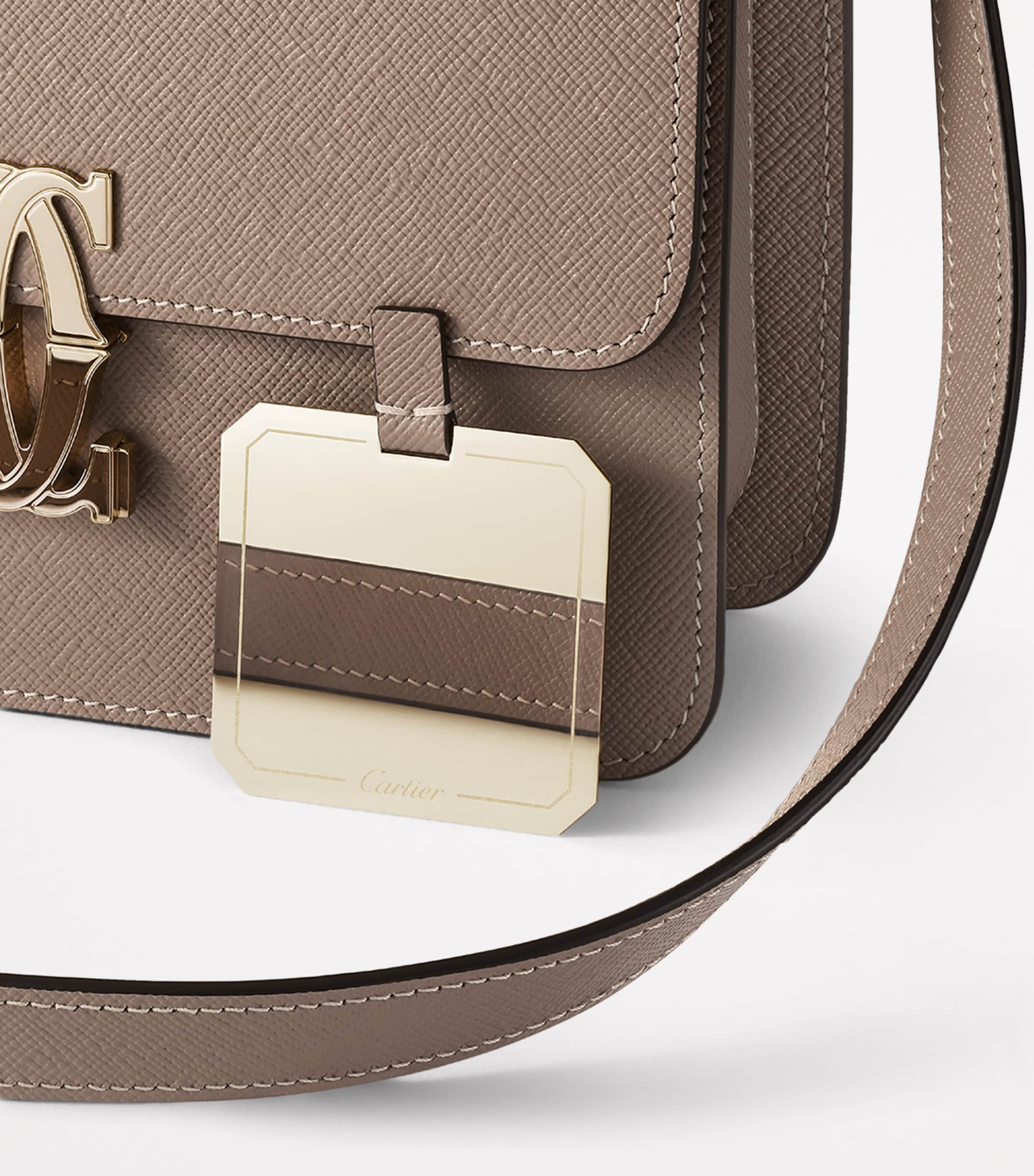 Mini Leather C de Cartier Shoulder Bag BEIGE Image 3