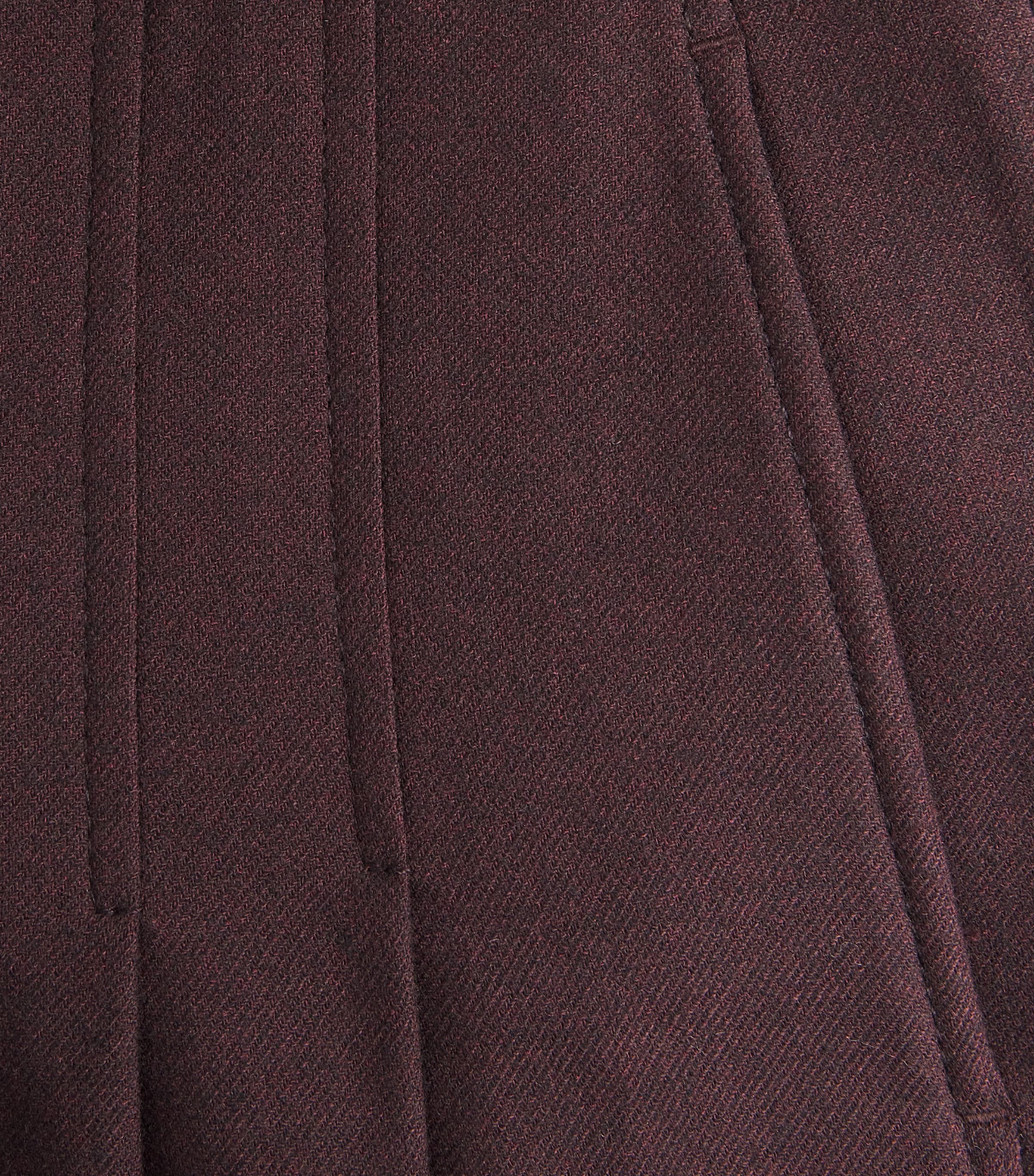 Pleated Wide-Leg Trousers BORDEAUX RED Image 5