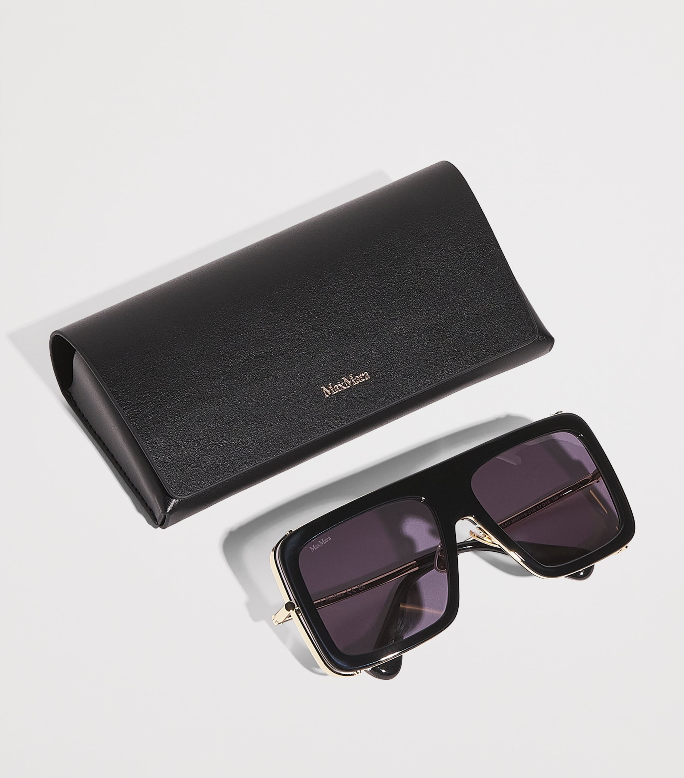 Acetate Square Sunglasses BLACK Image 4