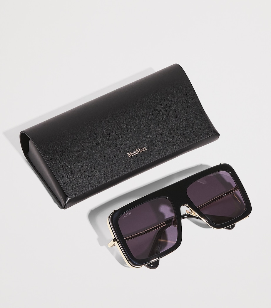 Acetate Square Sunglasses BLACK Image 4