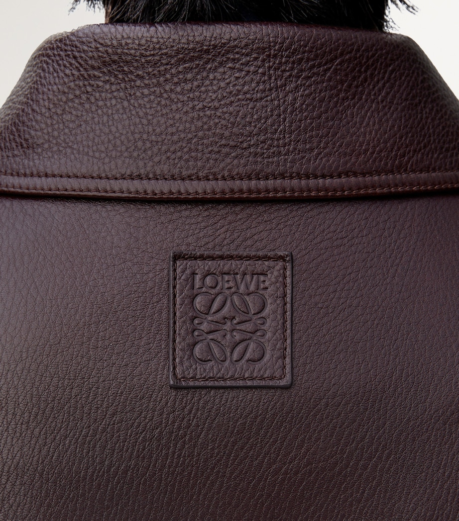 Leather Aviator Jacket OXBLOOD Image 6