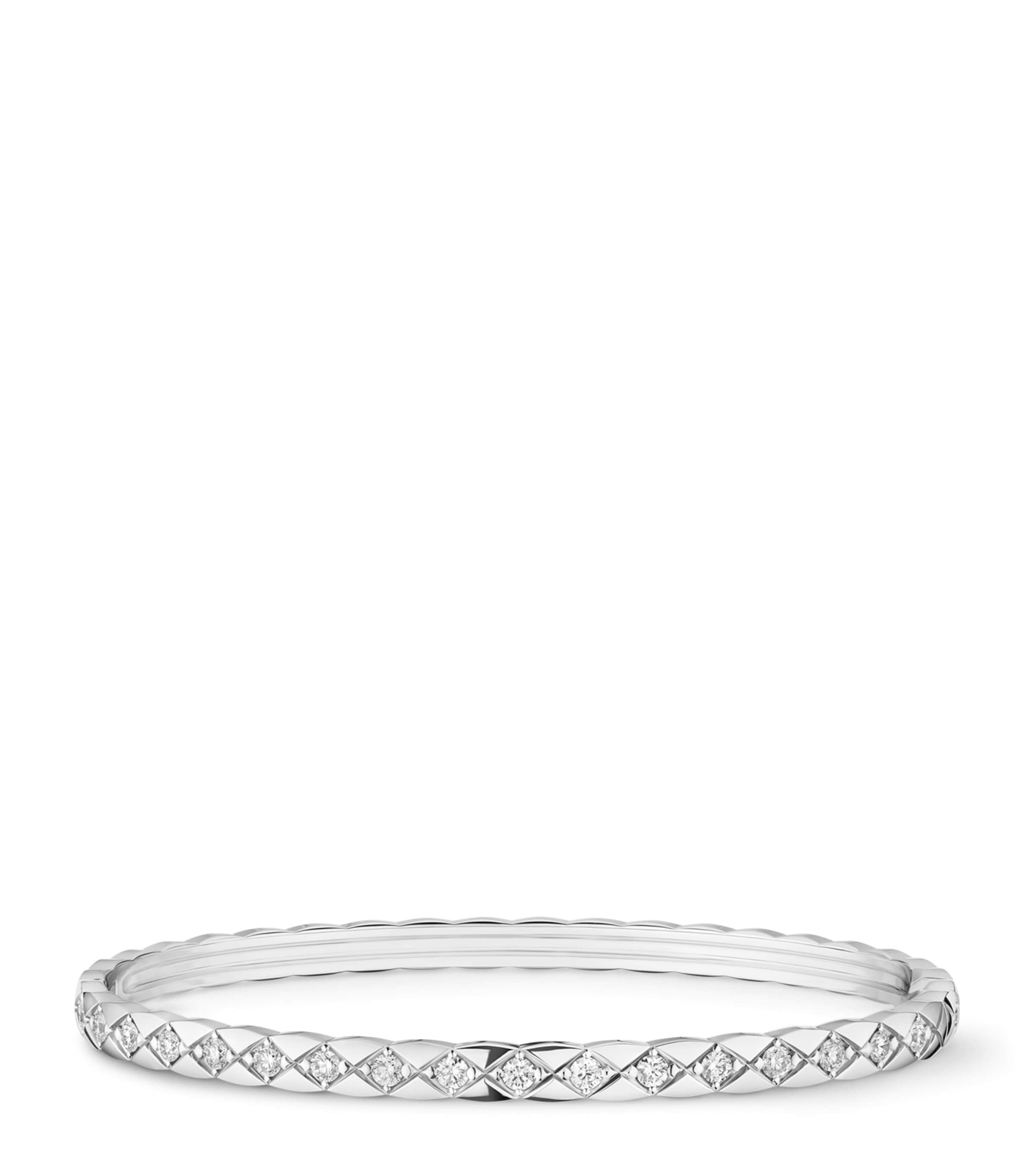 White Gold and Diamond Coco Crush Bangle WHITE Image 1
