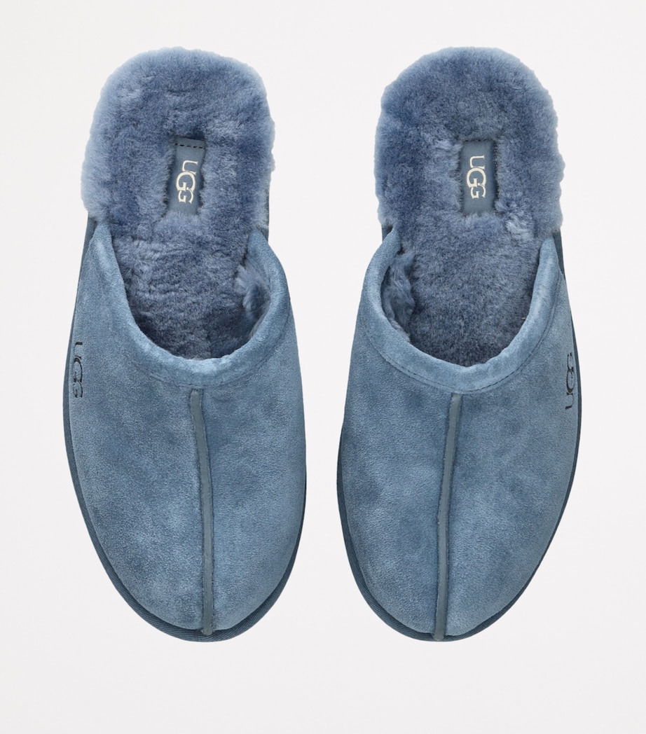 Suede Scuff Slippers BLUE Image 4