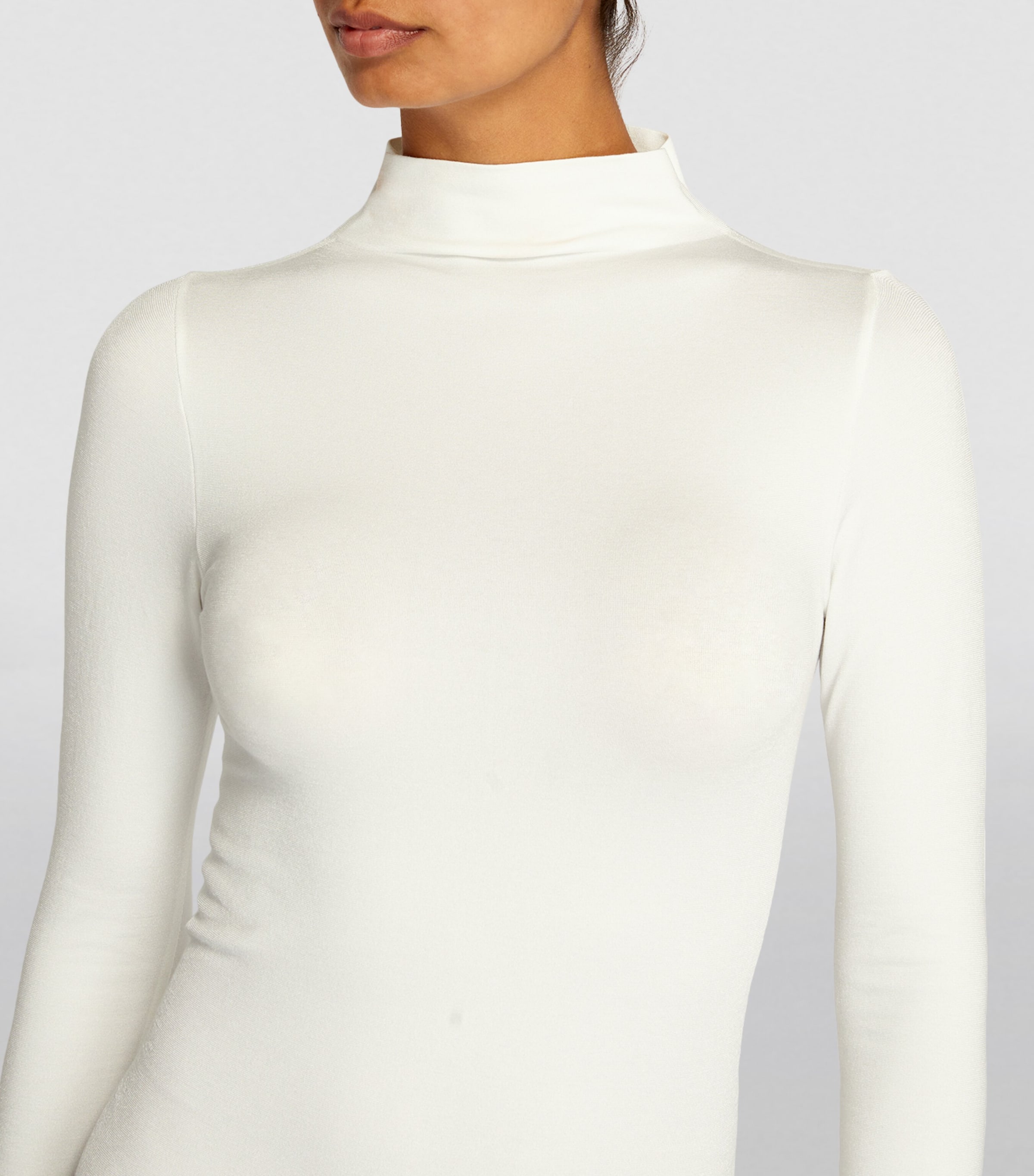 Seamless High-Neck Bodysuit 2179 IVORY Image 6