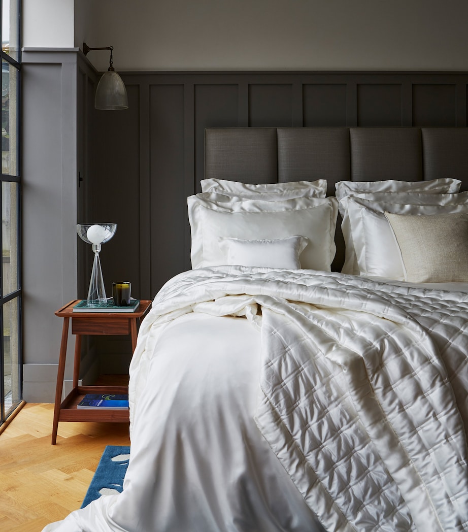 Silk Boudoir Pillowcase (30cm x 40cm) IVORY Image 3